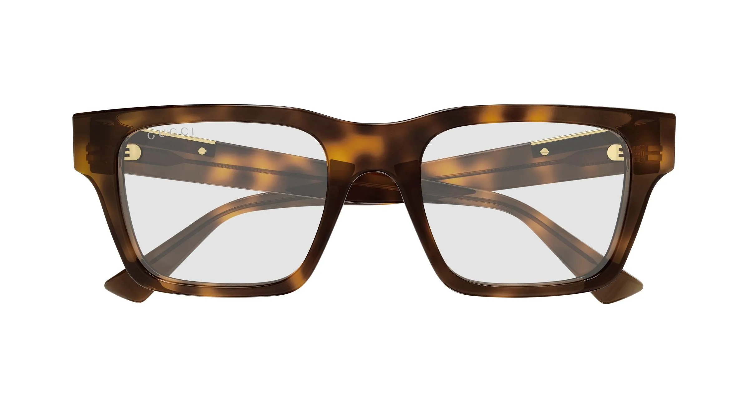 Gucci GG1889S 006 Occhiali da sole Acetato Havana Trasparente Squadrata - immagine 2