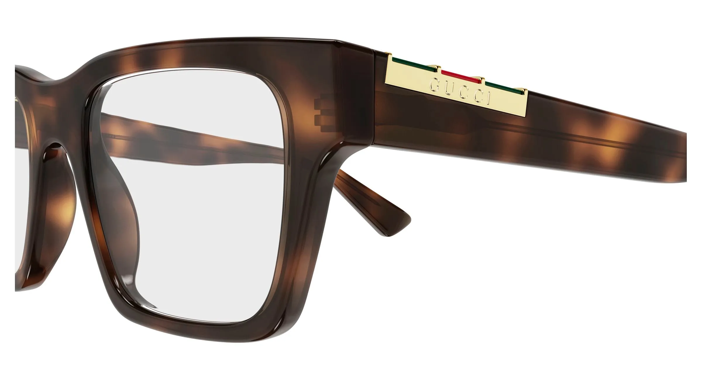 Gucci GG1889S 006 Occhiali da sole Acetato Havana Trasparente Squadrata - immagine 3