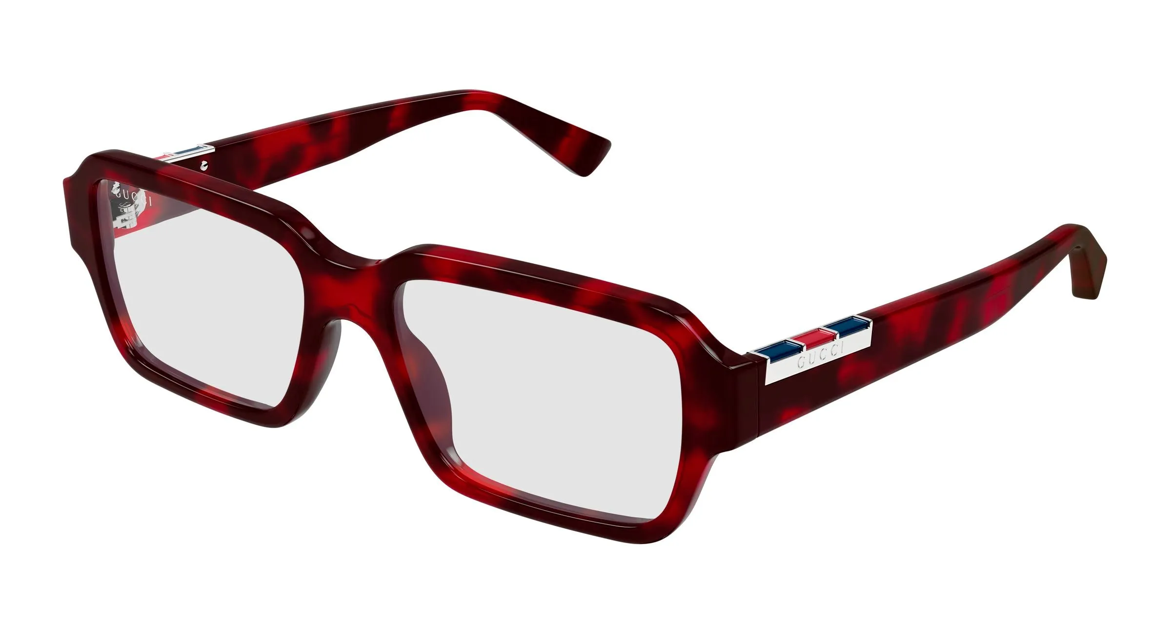 Gucci GG1887S 005 Occhiali da sole Acetato Havana Trasparente Squadrata - immagine 1