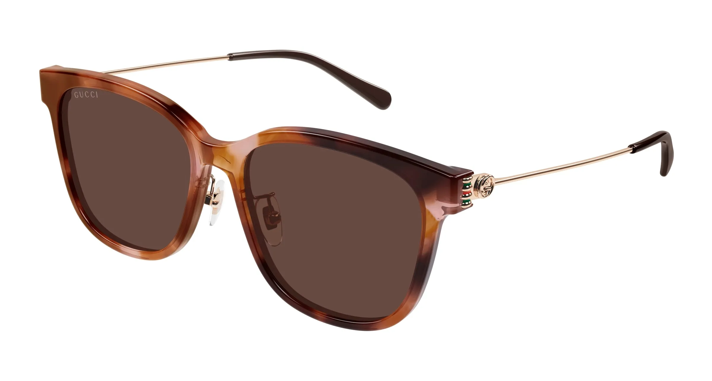 Gucci GG1884SK 004 Occhiali da sole Acetato Havana Marrone Rotonda - immagine 1