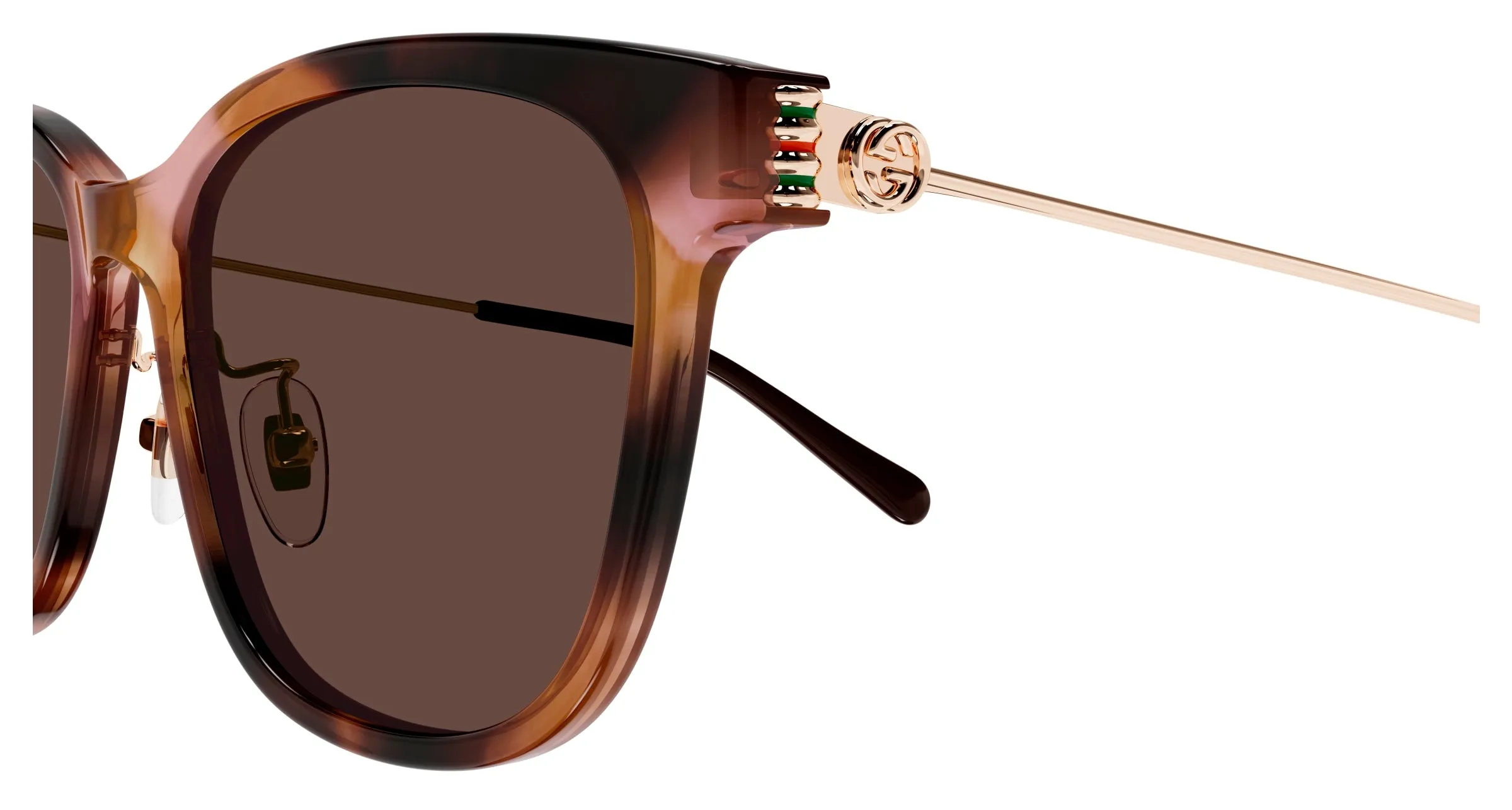 Gucci GG1884SK 004 Occhiali da sole Acetato Havana Marrone Rotonda - immagine 3