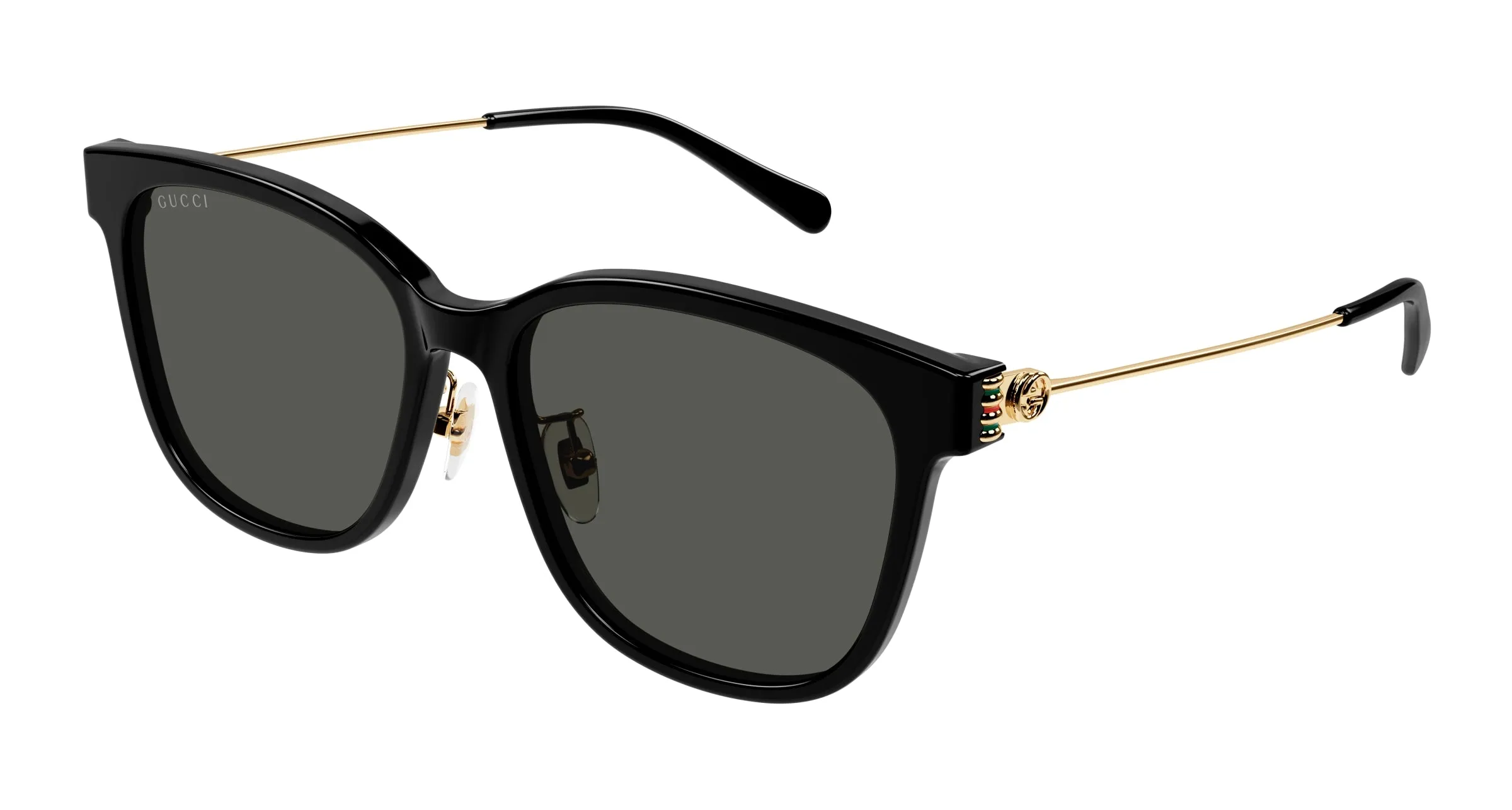 Gucci GG1884SK 001 Occhiali da sole Acetato Nero Grigio Rotonda - immagine 1