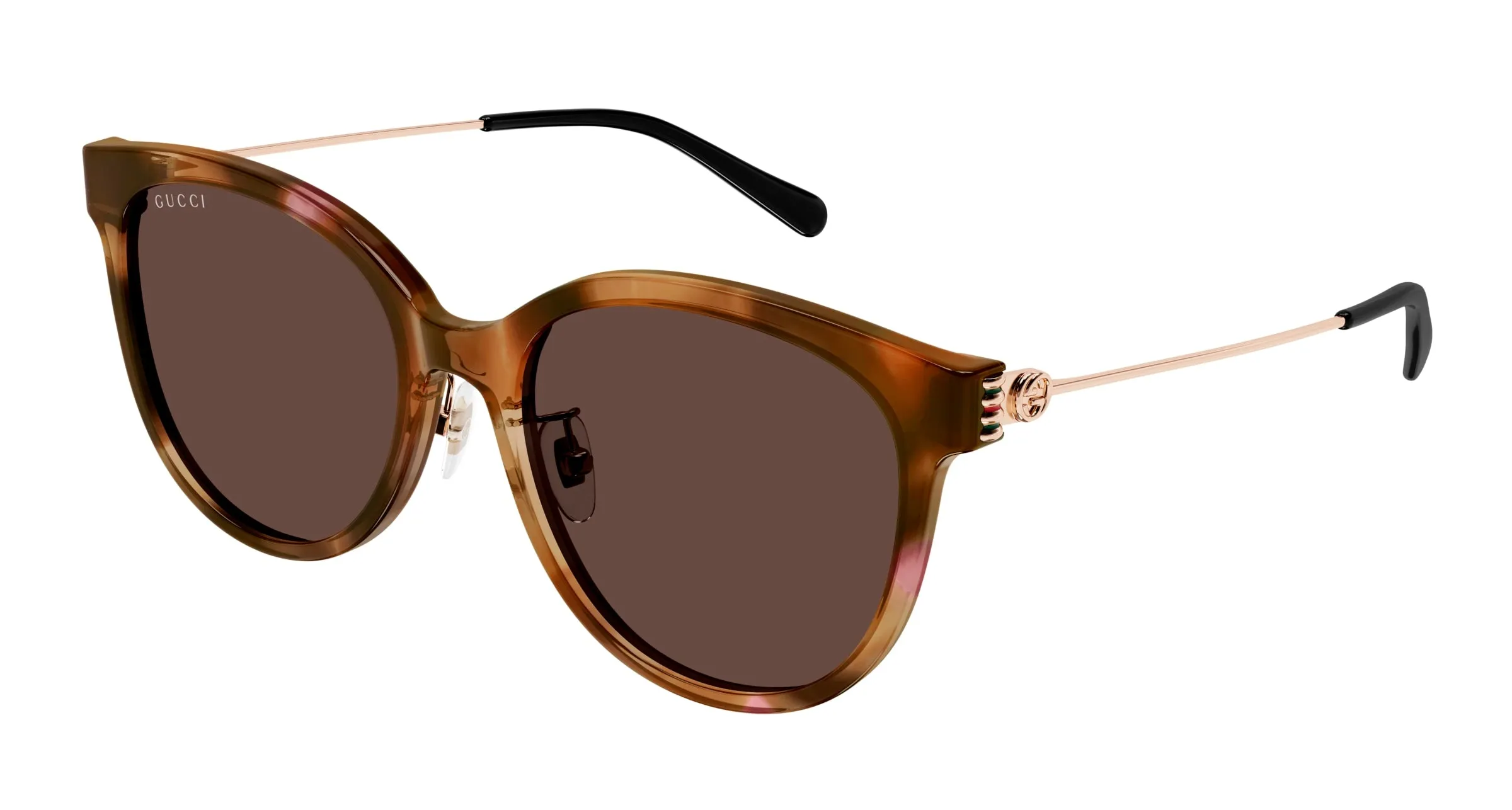 Gucci GG1883SK 004 Occhiali da sole Acetato Havana Marrone Rotonda - immagine 1