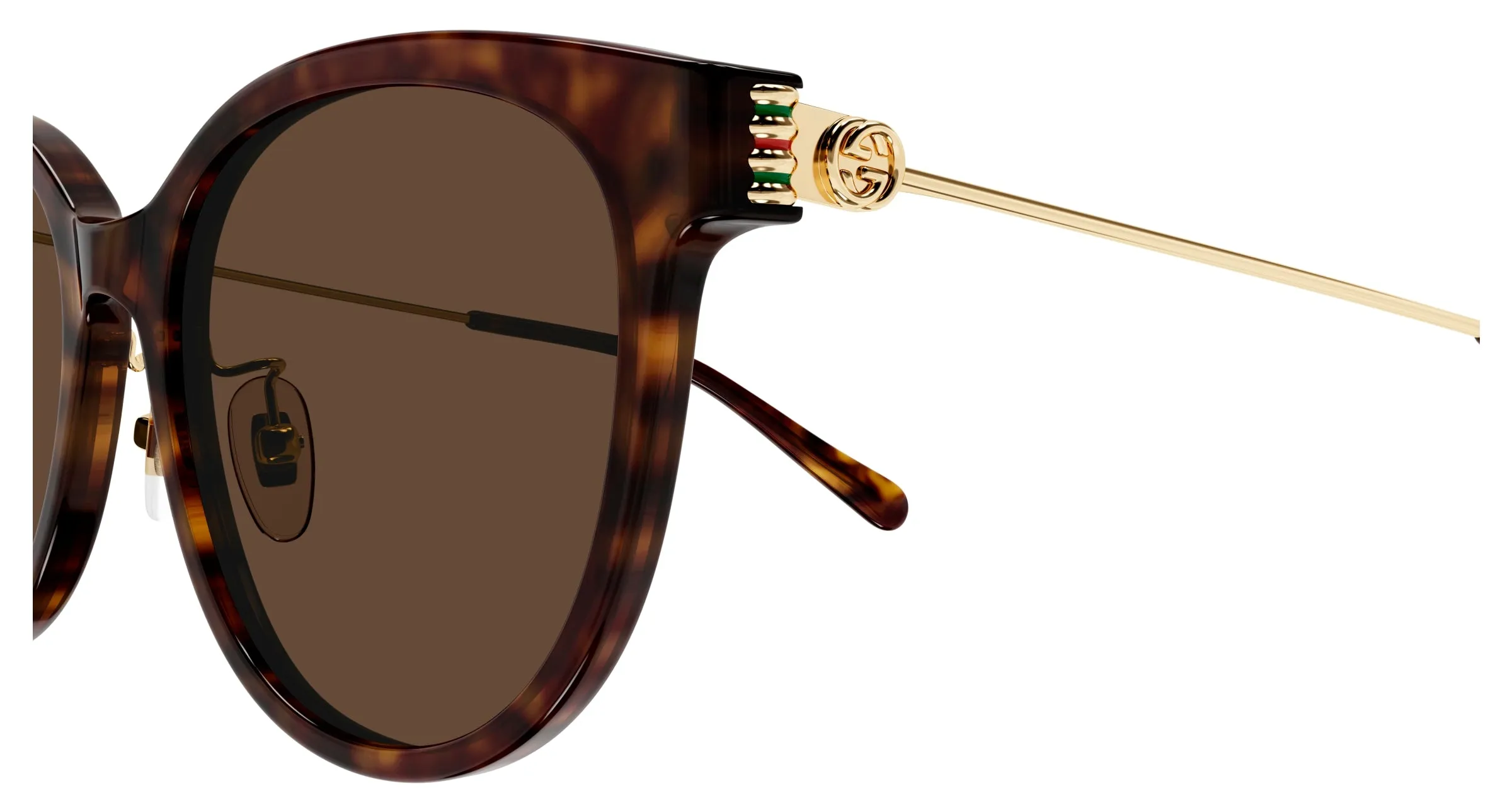Gucci GG1883SK 002 Occhiali da sole Acetato Havana Marrone Rotonda - immagine 3