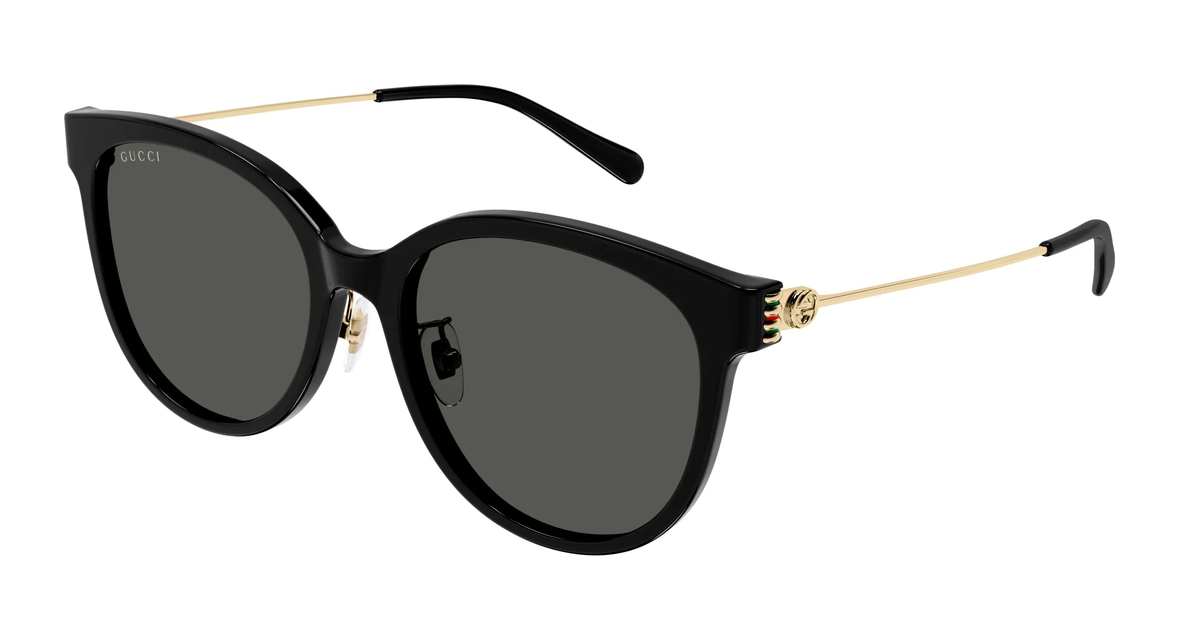 Gucci GG1883SK 001 Occhiali da sole Acetato Nero Grigio Rotonda - immagine 1