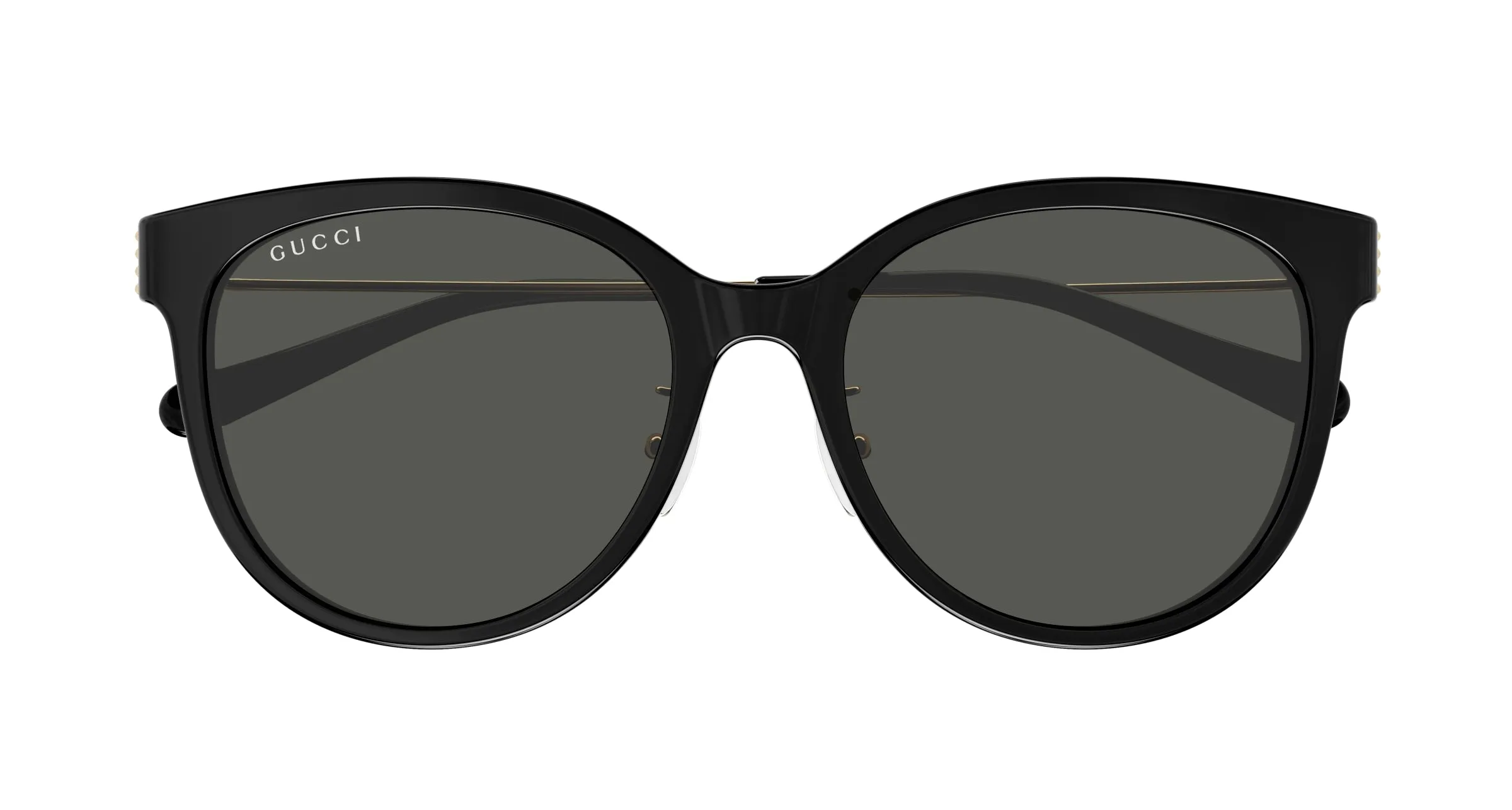 Gucci GG1883SK 001 Occhiali da sole Acetato Nero Grigio Rotonda - immagine 2