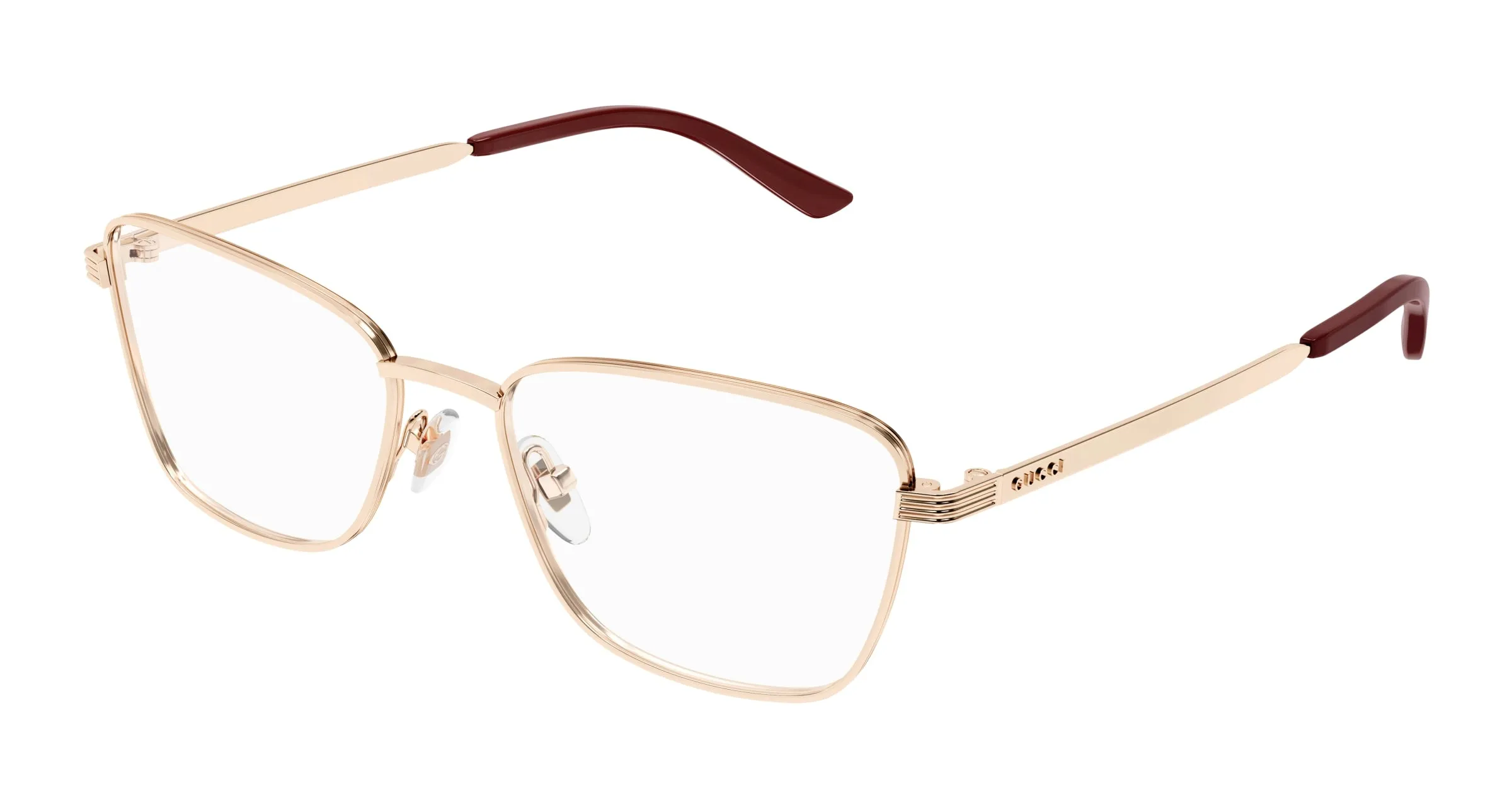 Gucci GG1880O 003 Montature da vista Metallo Oro Trasparente Cat Eye - immagine 1