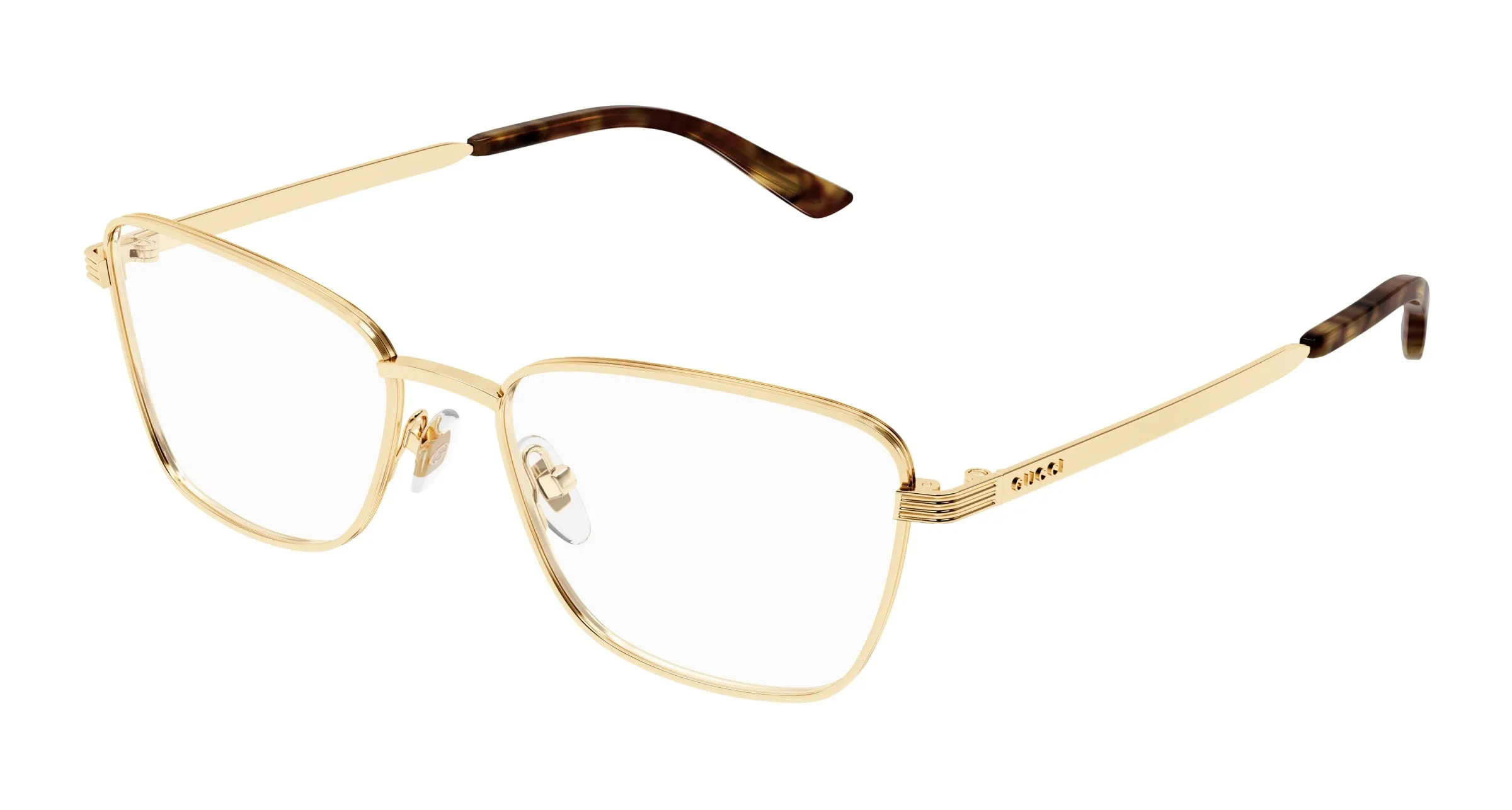 Gucci GG1880O 002 Montature da vista Metallo Oro Trasparente Cat Eye - immagine 1
