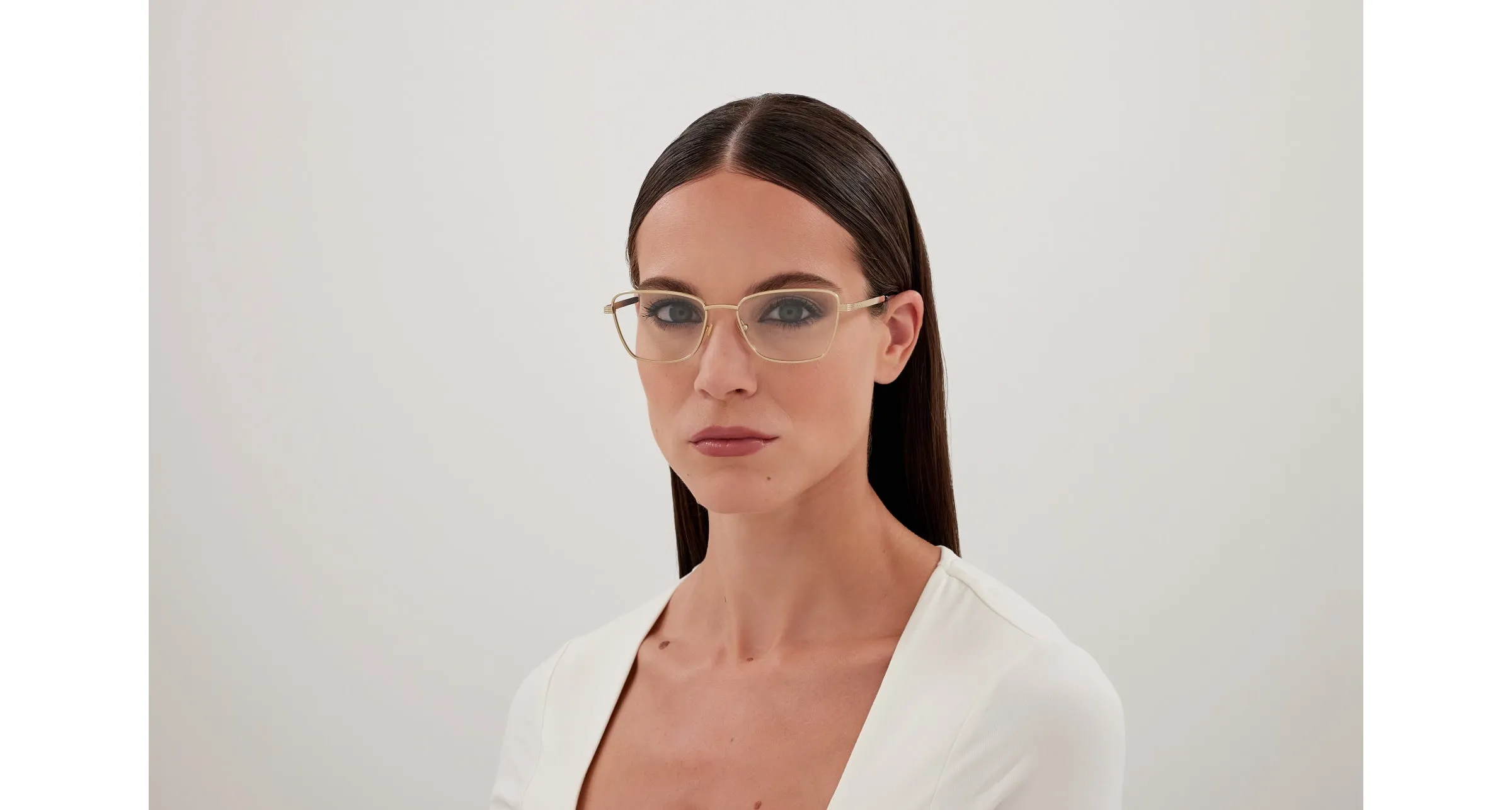 Gucci GG1880O 002 Montature da vista Metallo Oro Trasparente Cat Eye - immagine 4