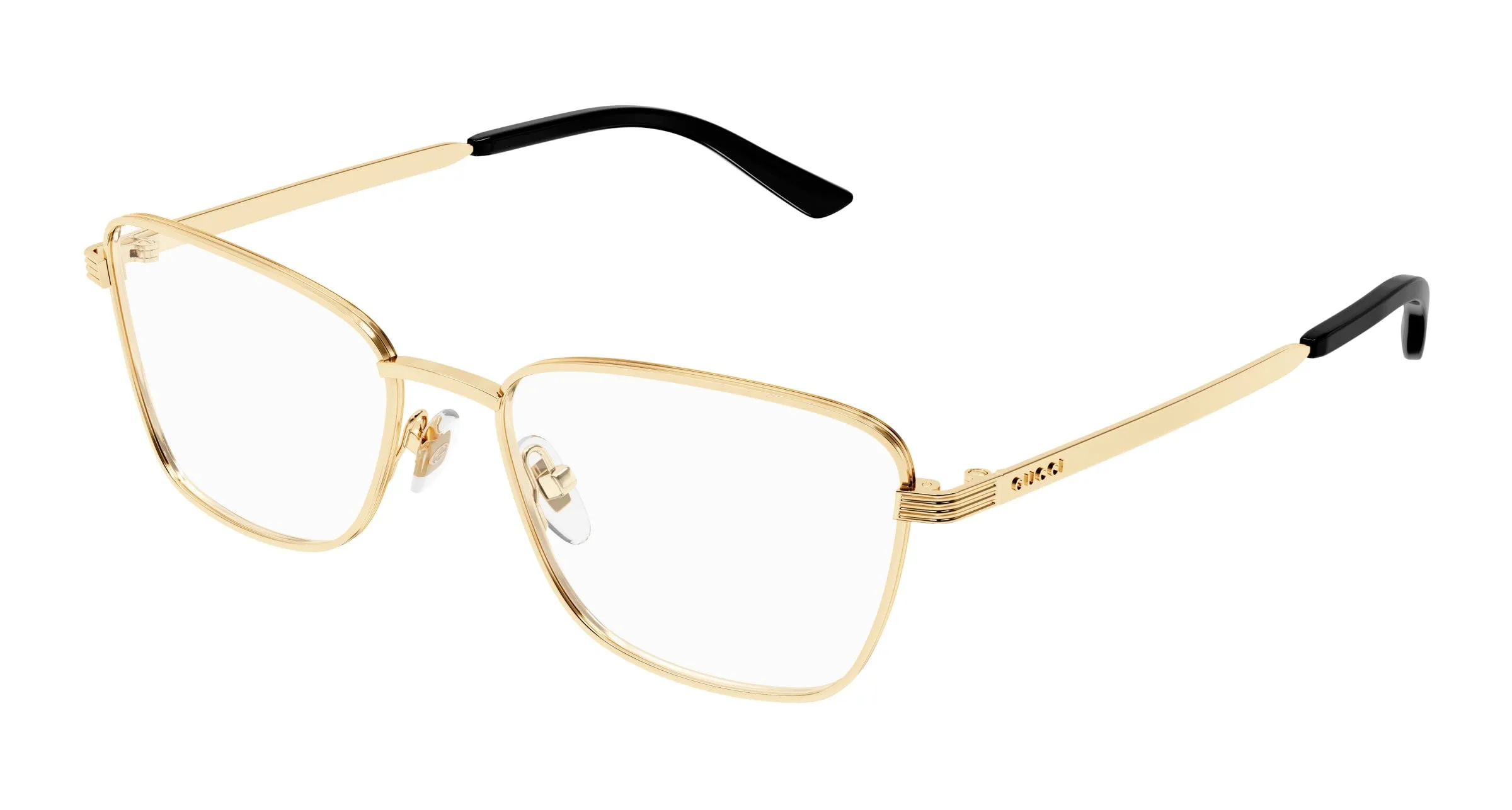 Gucci GG1880O 001 Montature da vista Metallo Oro Trasparente Cat Eye - immagine 1