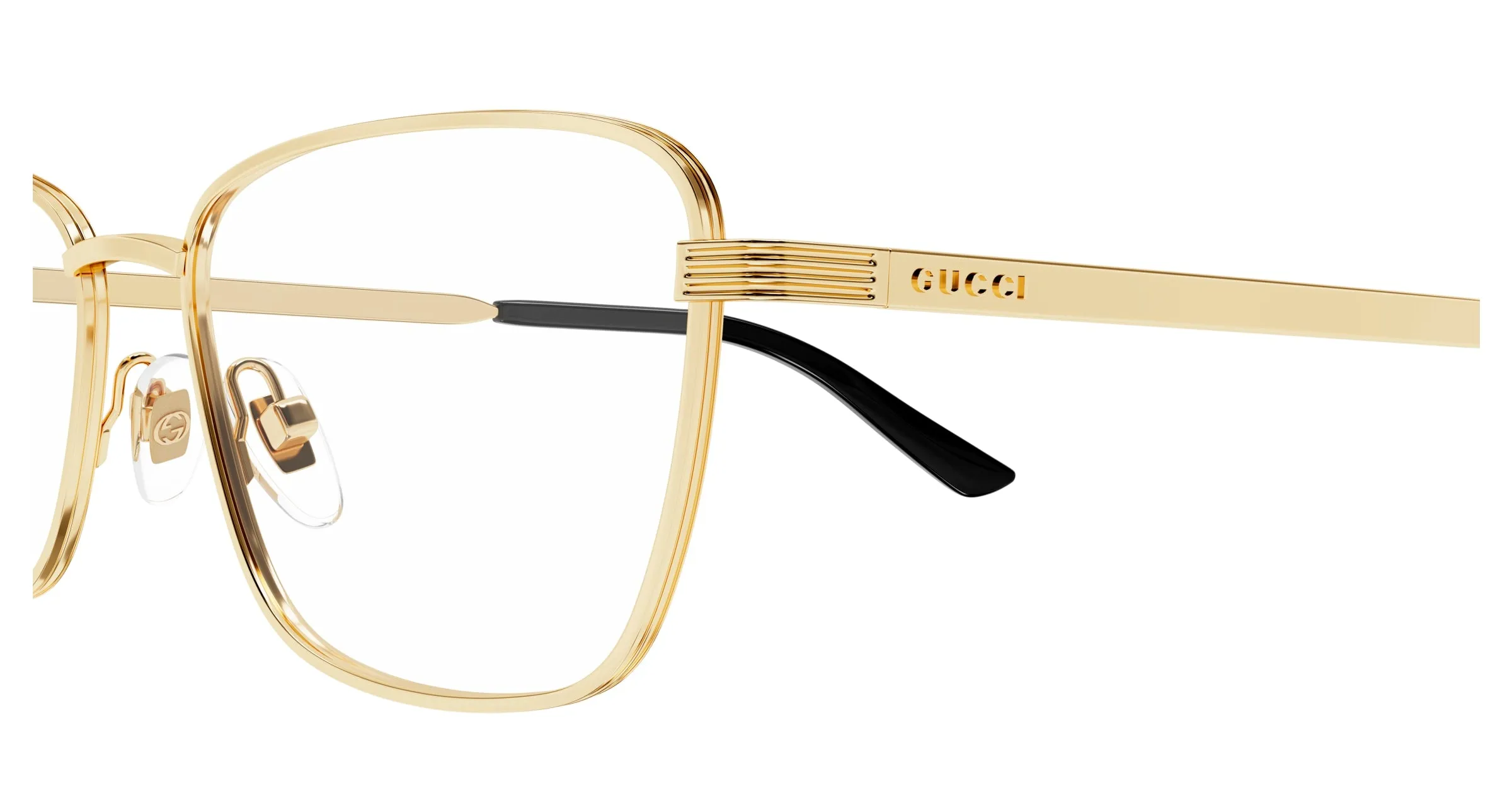 Gucci GG1880O 001 Montature da vista Metallo Oro Trasparente Cat Eye - immagine 3