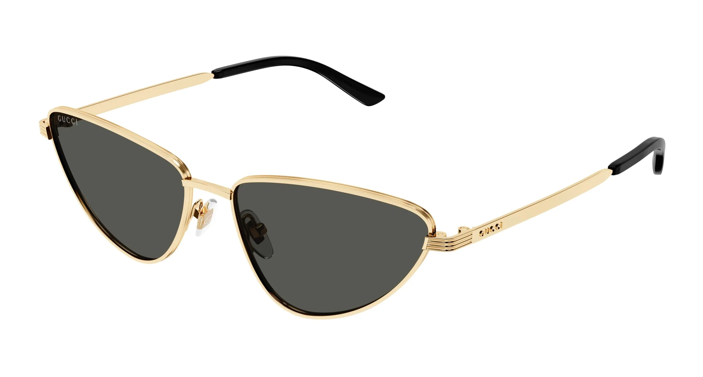 Gucci GG1879S 001 Occhiali da sole Metallo Oro Grigio Cat Eye - immagine 1