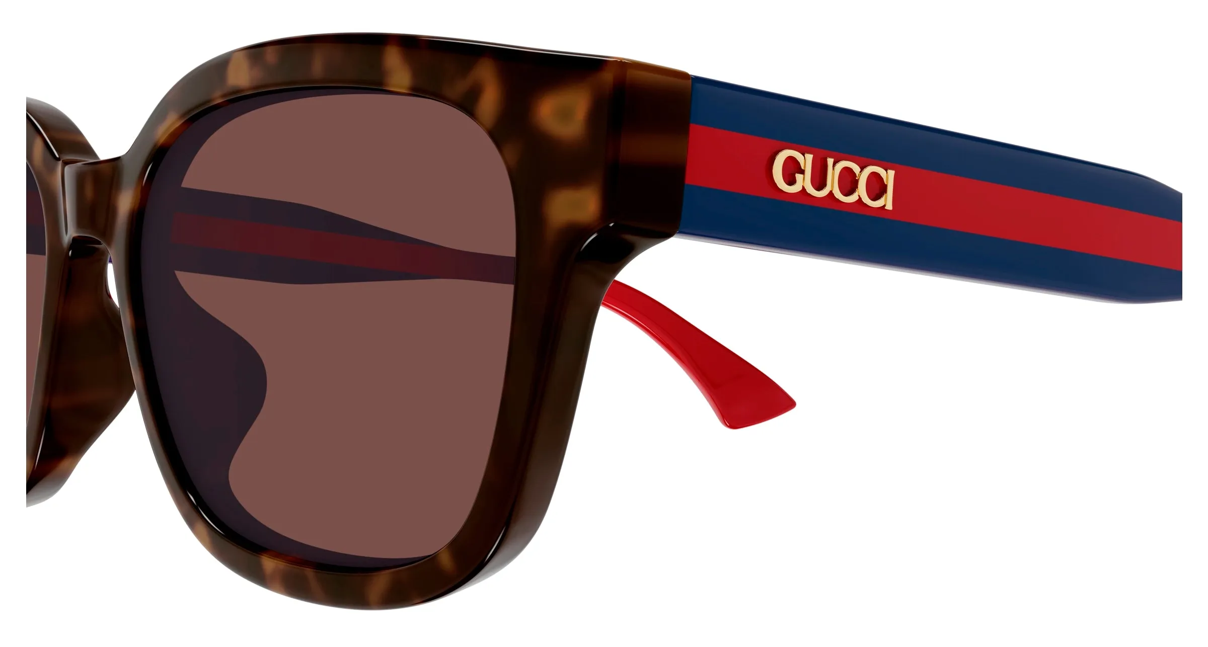 Gucci GG1872SK 002 Occhiali da sole Acetato Havana Marrone Squadrata - immagine 3