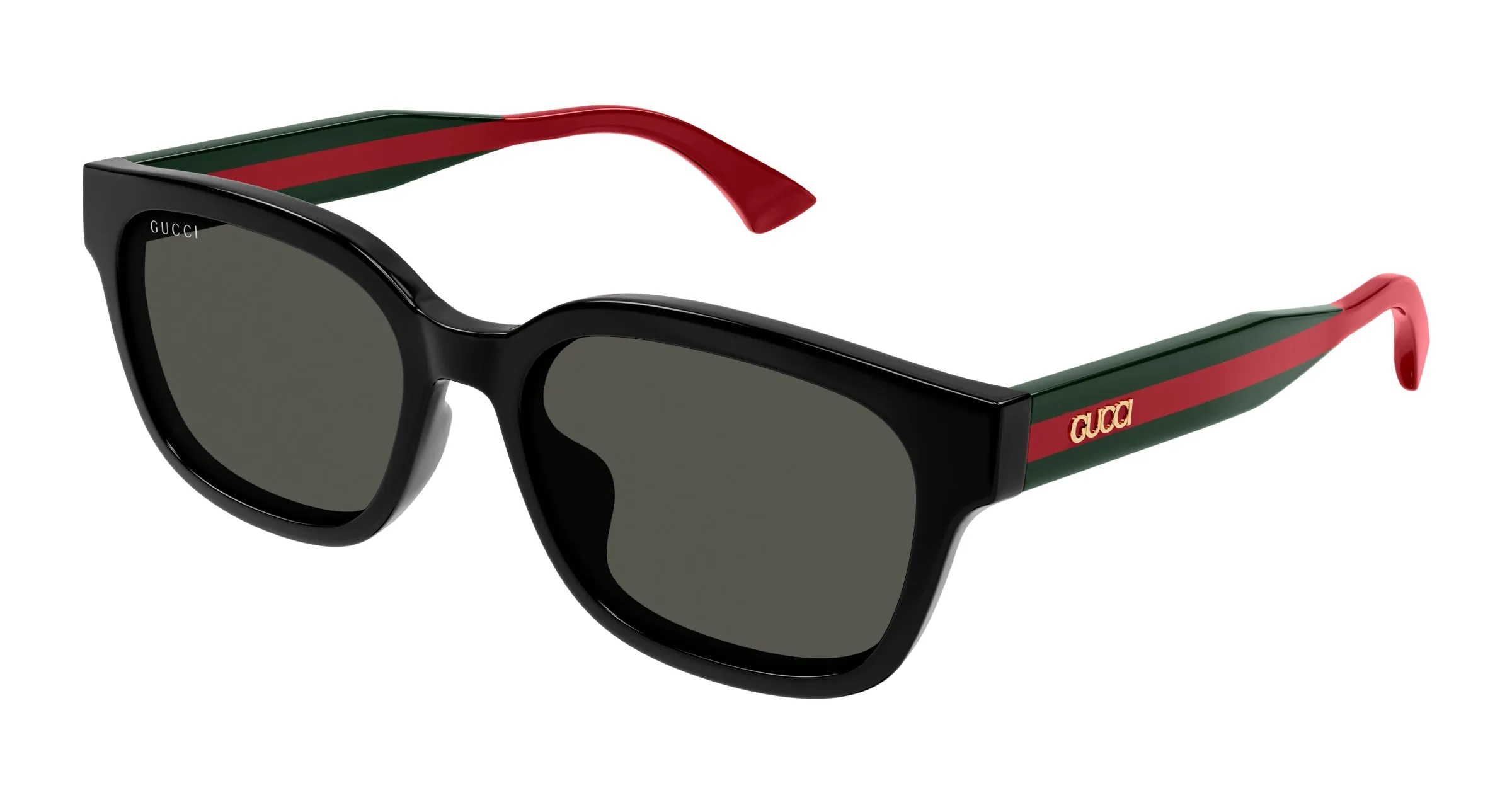 Gucci GG1872SK 001 Occhiali da sole Acetato Nero Grigio Squadrata - immagine 1