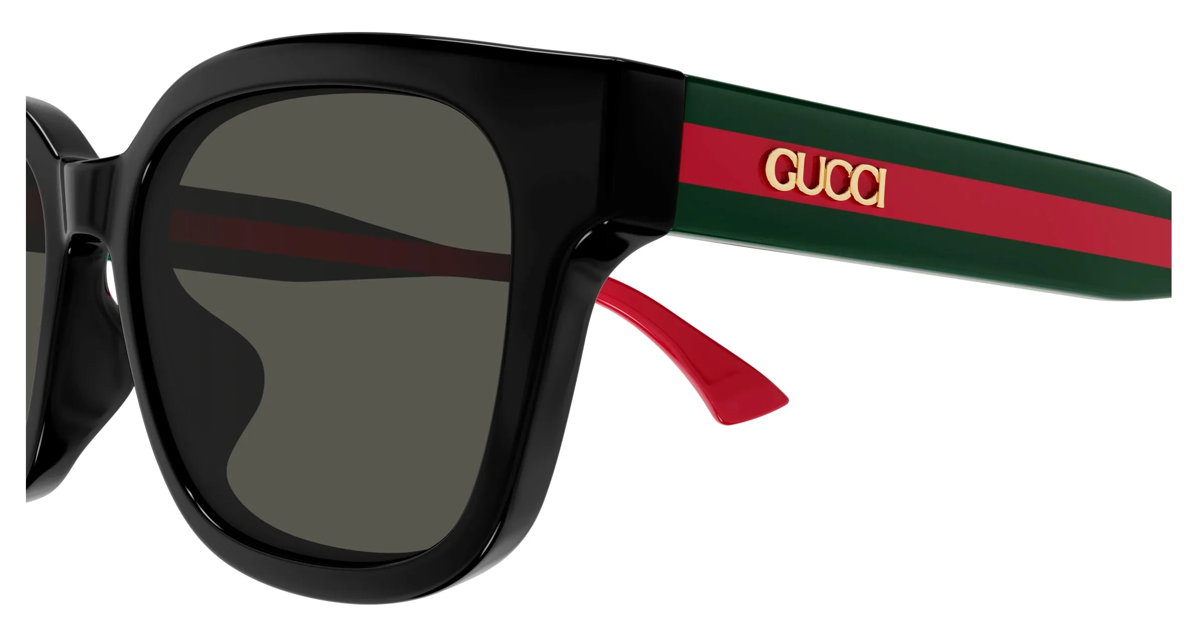 Gucci GG1872SK 001 Occhiali da sole Acetato Nero Grigio Squadrata - immagine 3