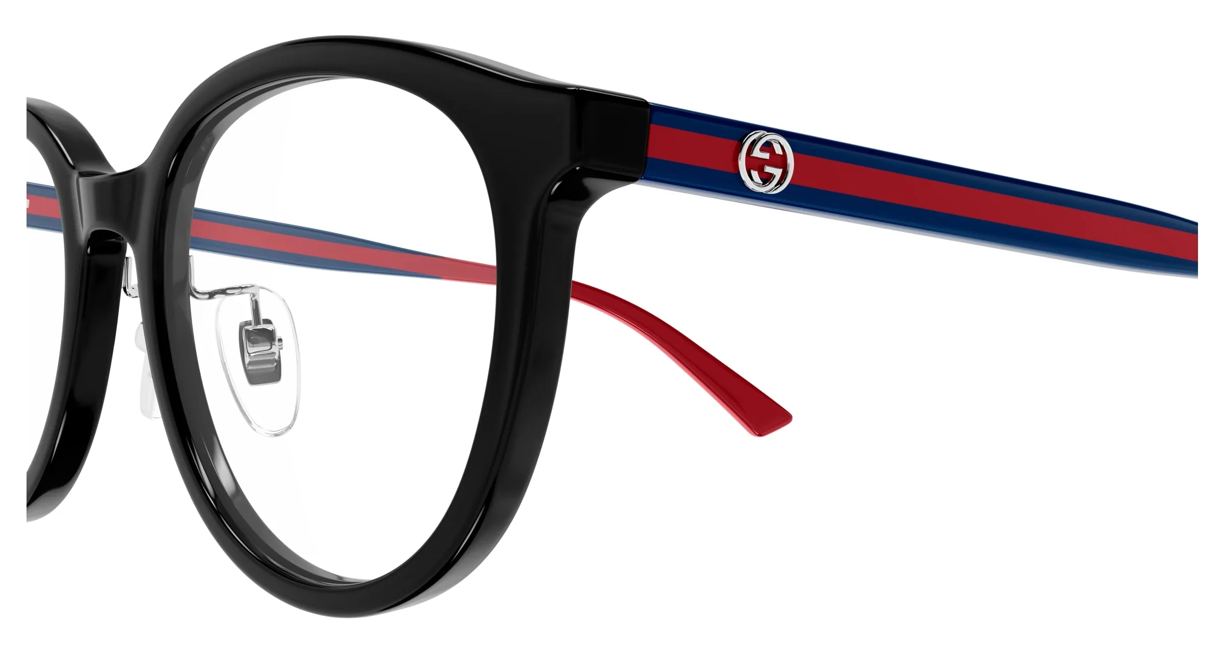 Gucci GG1867OK 004 Montature da vista Acetato Nero Trasparente Rotonda - immagine 3