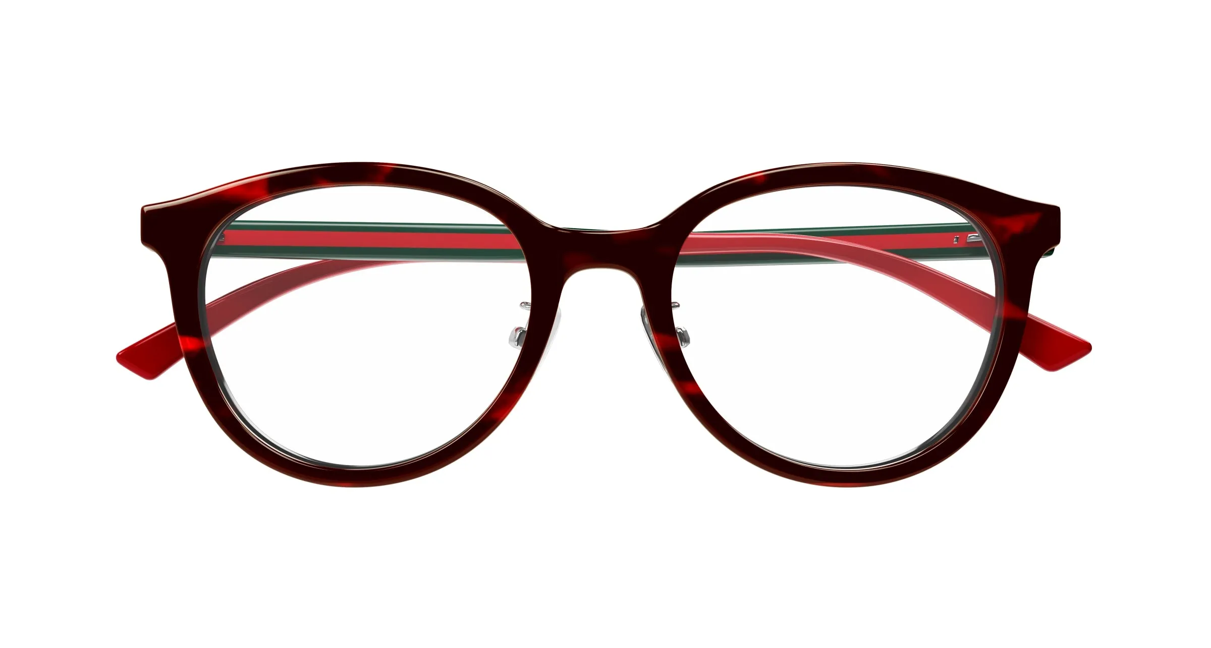 Gucci GG1867OK 003 Montature da vista Acetato Havana Trasparente Rotonda - immagine 2