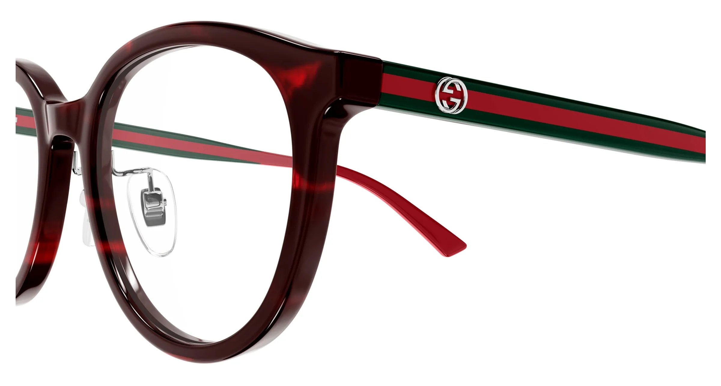 Gucci GG1867OK 003 Montature da vista Acetato Havana Trasparente Rotonda - immagine 3