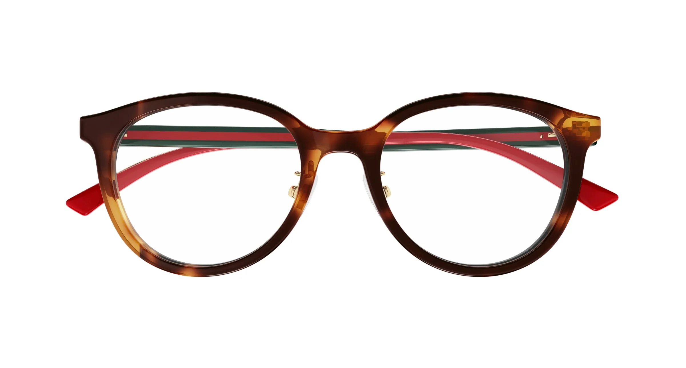 Gucci GG1867OK 002 Montature da vista Acetato Havana Trasparente Rotonda - immagine 2