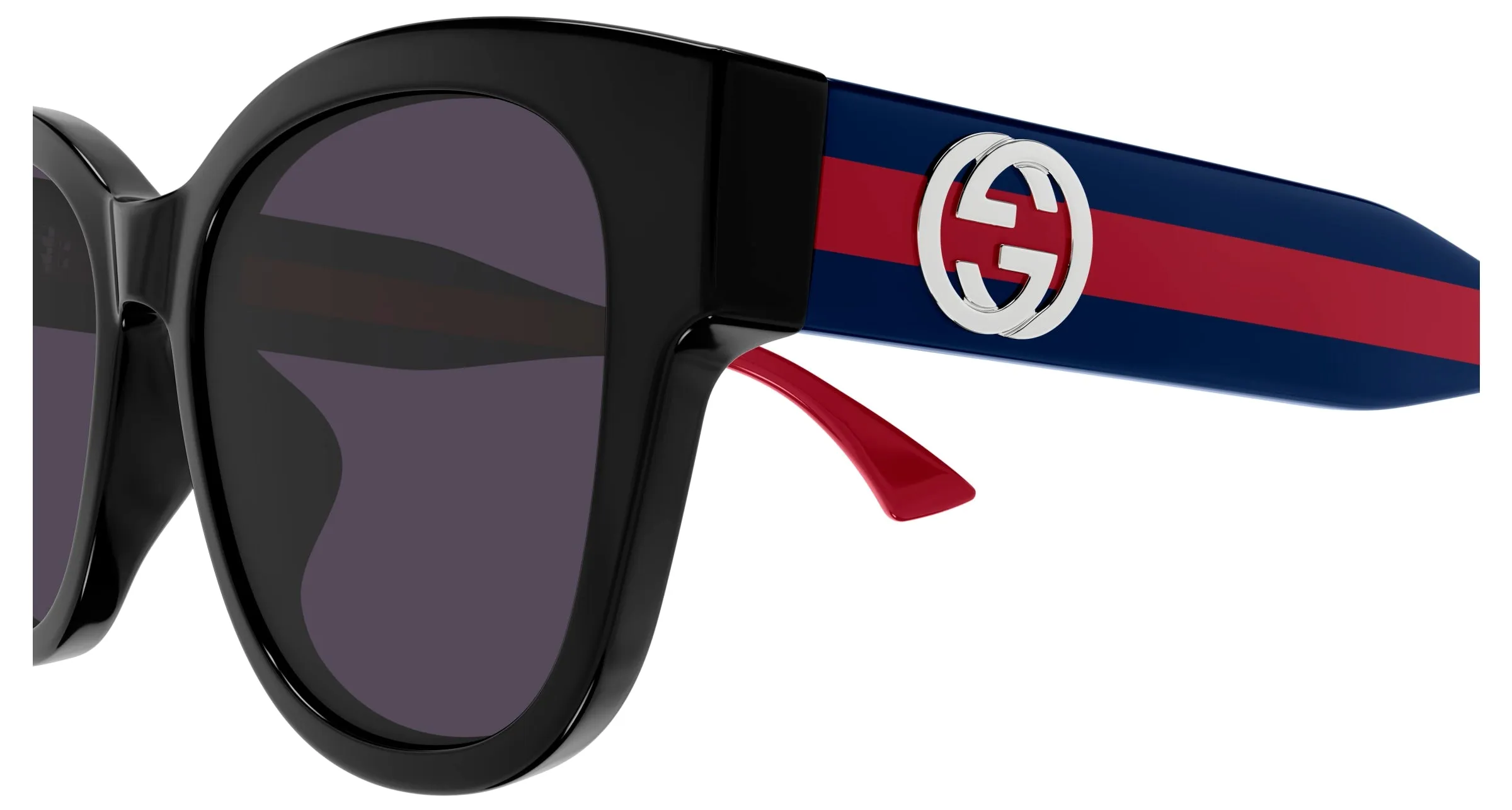 Gucci GG1866SK 004 Occhiali da sole Acetato Nero Viola Farfalla - immagine 3