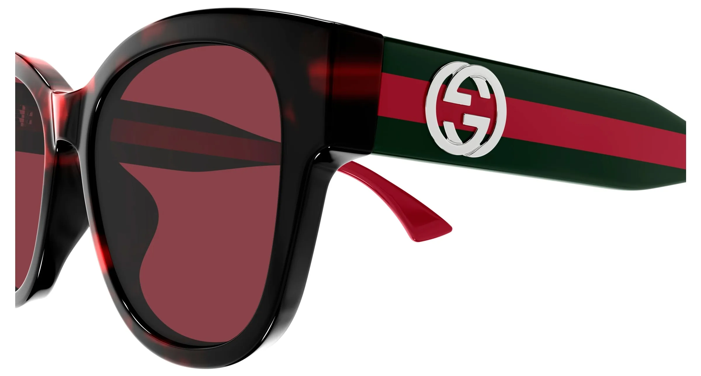 Gucci GG1866SK 003 Occhiali da sole Acetato Havana Rosso Farfalla - immagine 3