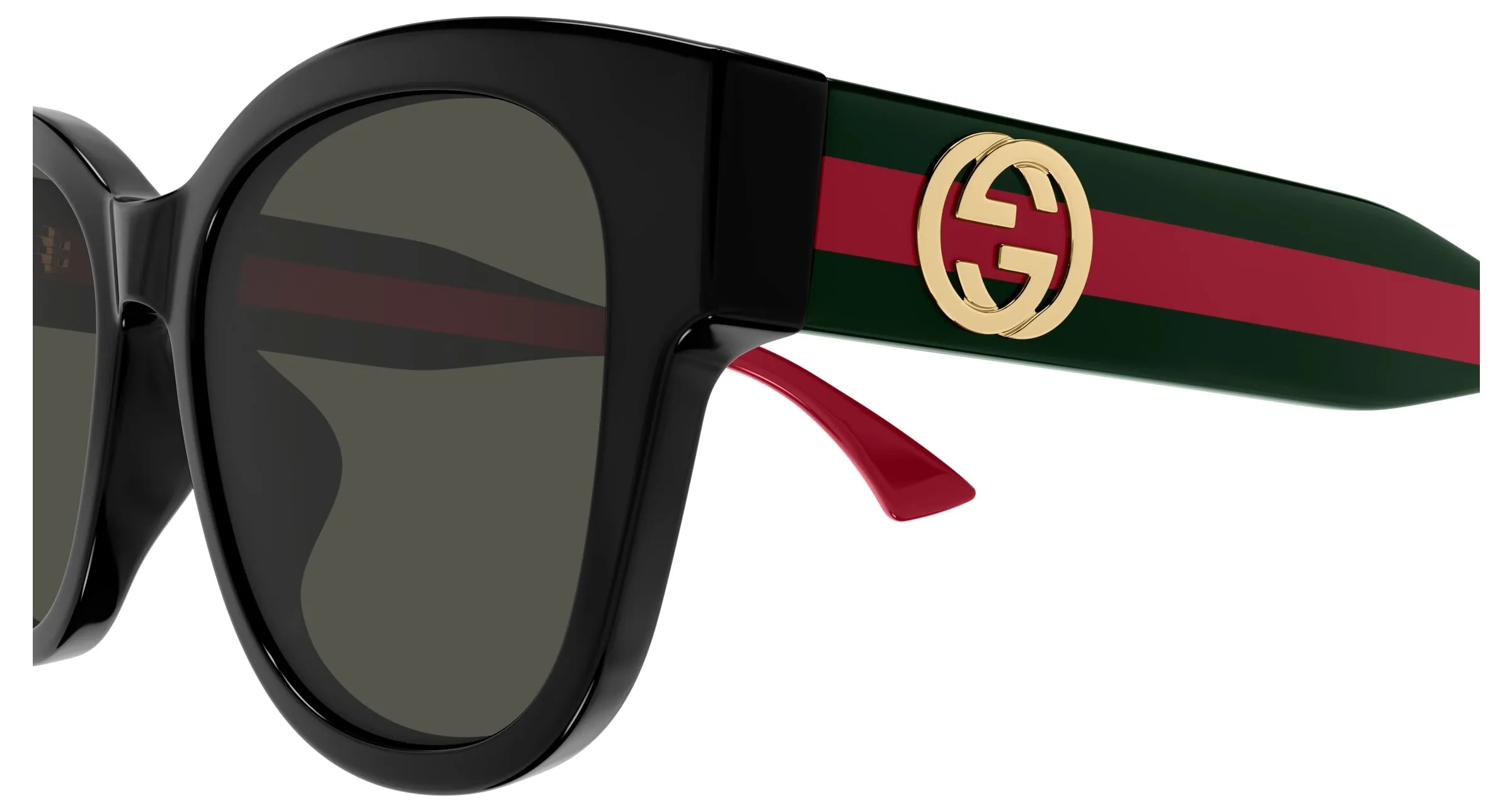 Gucci GG1866SK 001 Occhiali da sole Acetato Nero Grigio Farfalla - immagine 3