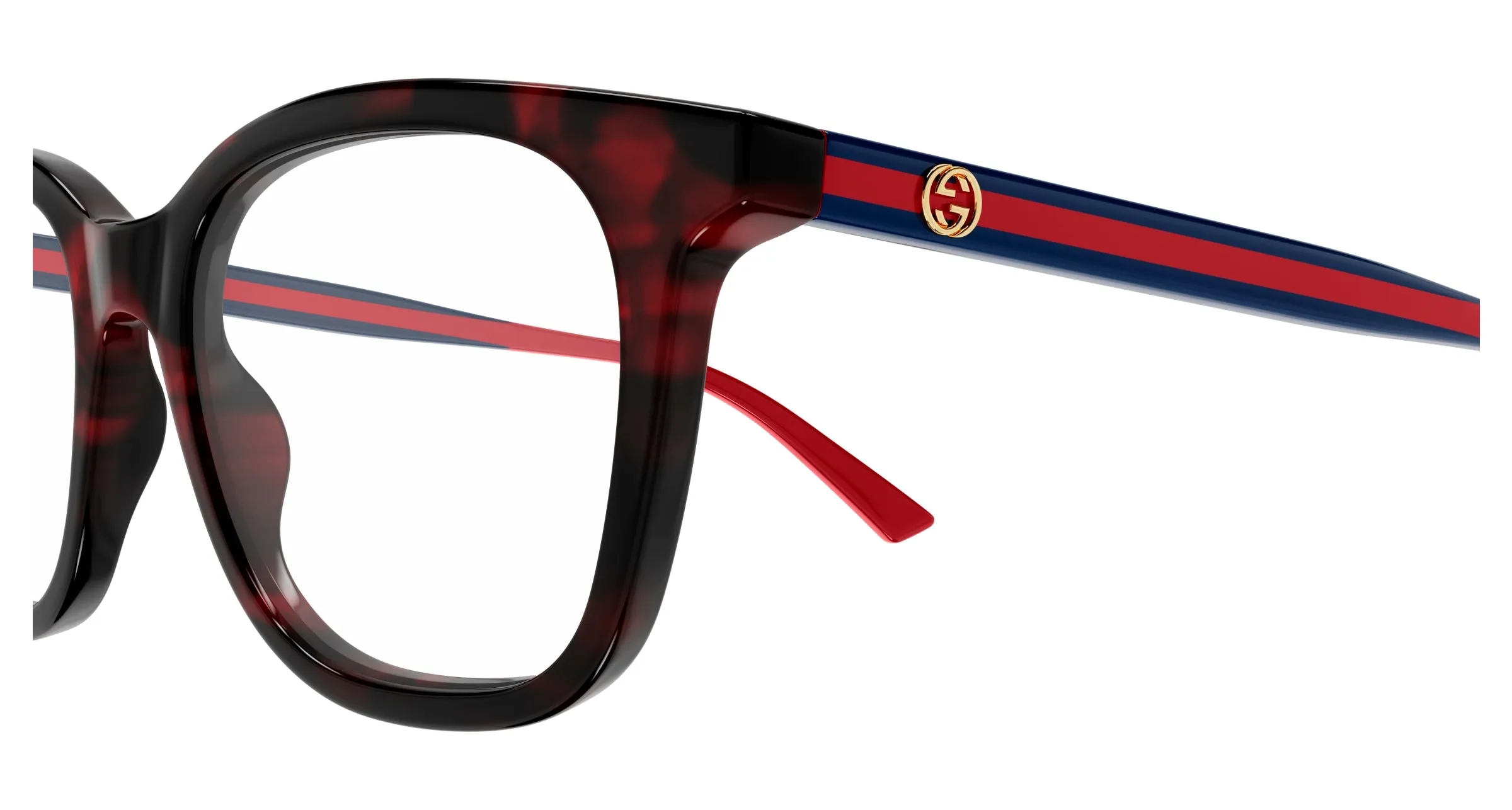 Gucci GG1864O 003 Montature da vista Acetato Havana Trasparente Squadrata - immagine 3