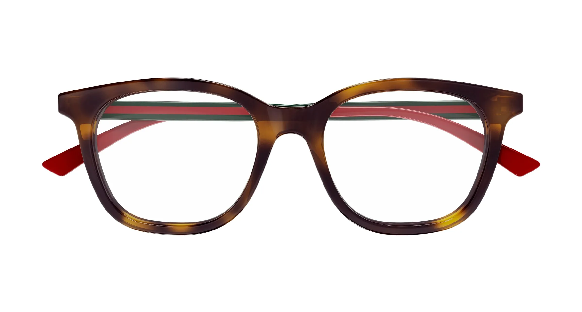 Gucci GG1864O 002 Montature da vista Acetato Havana Trasparente Squadrata - immagine 2