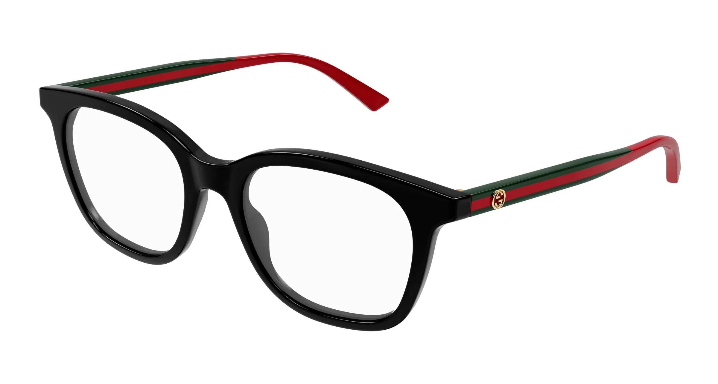 Gucci GG1864O 001 Montature da vista Acetato Nero Trasparente Squadrata - immagine 1