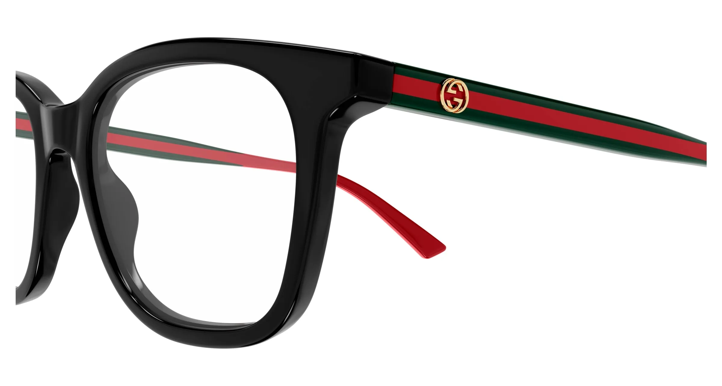 Gucci GG1864O 001 Montature da vista Acetato Nero Trasparente Squadrata - immagine 3