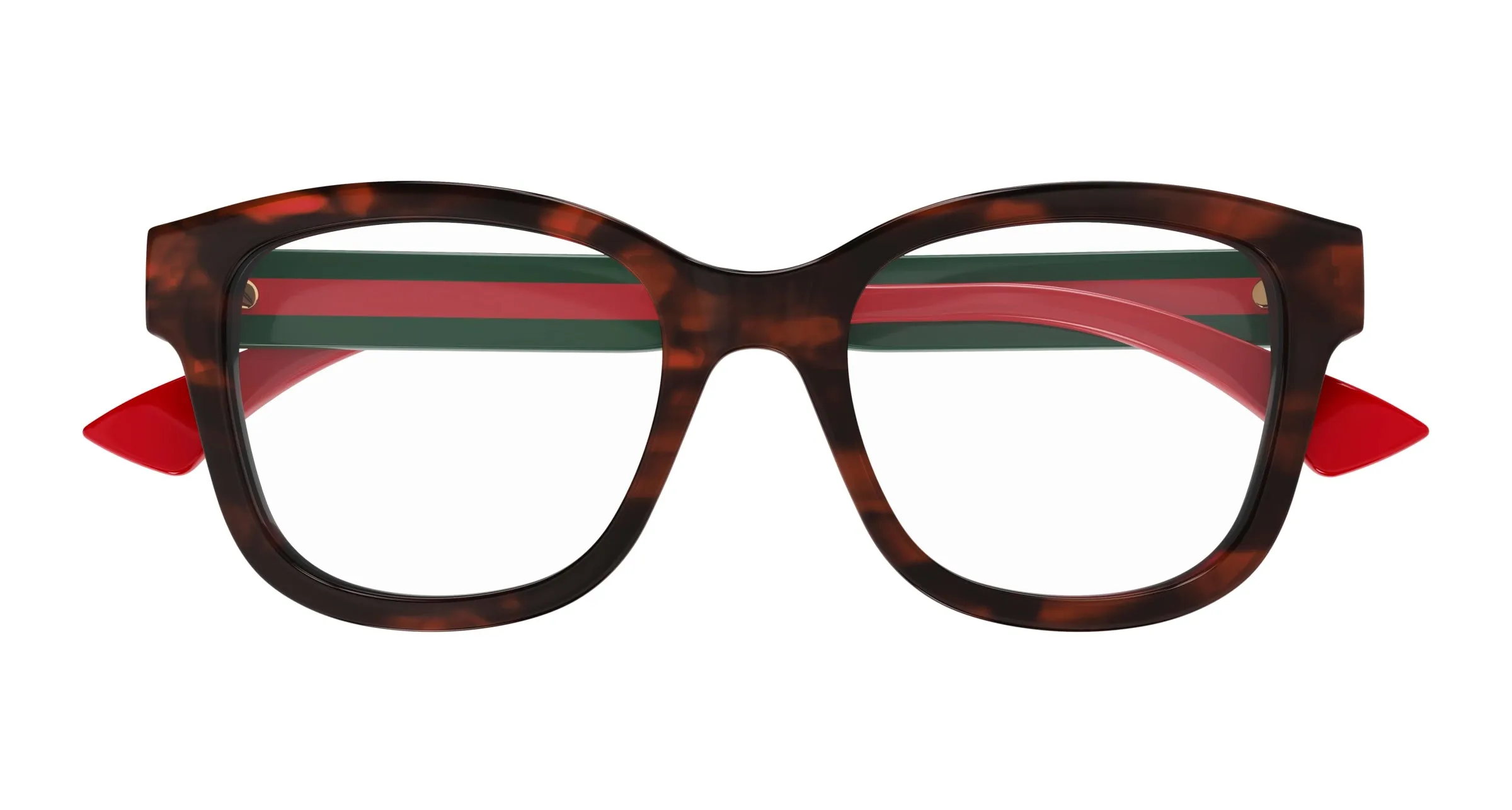 Gucci GG1863O 003 Montature da vista Acetato Havana Trasparente Squadrata - immagine 2