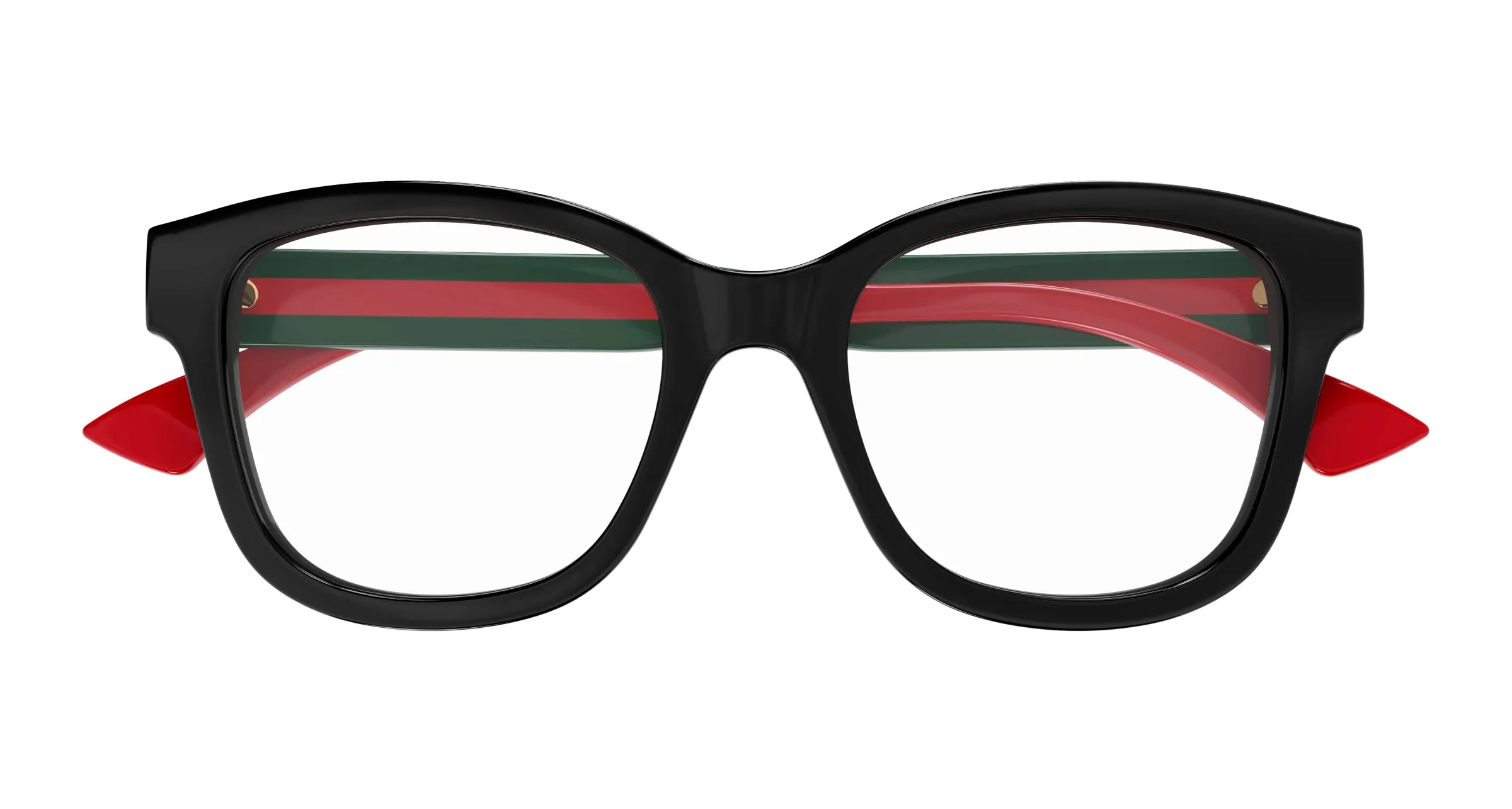 Gucci GG1863O 001 Montature da vista Acetato Nero Trasparente Squadrata - immagine 2