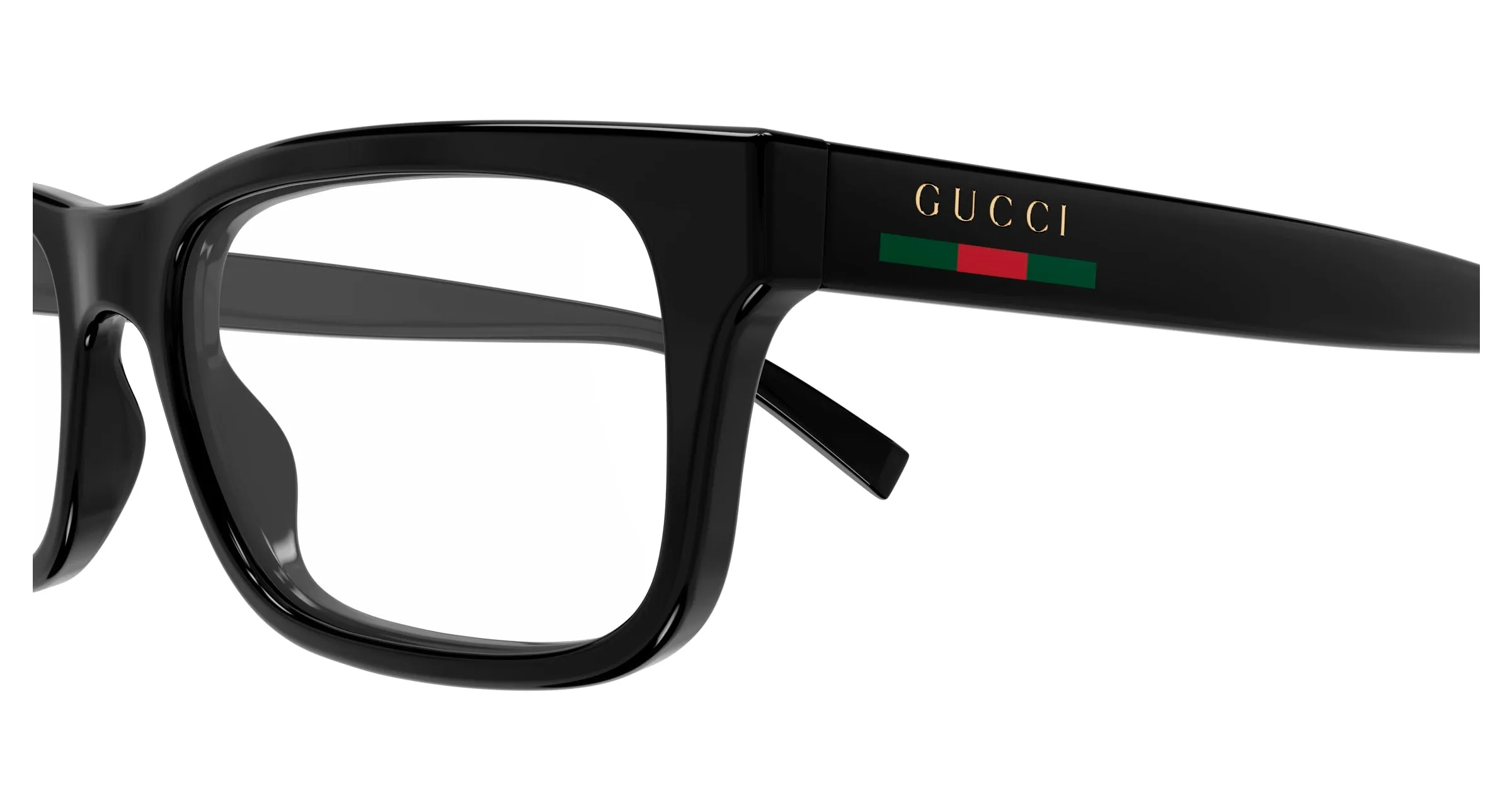 Gucci GG1858O 001 Montature da vista Iniettato Nero Trasparente Squadrata - immagine 3
