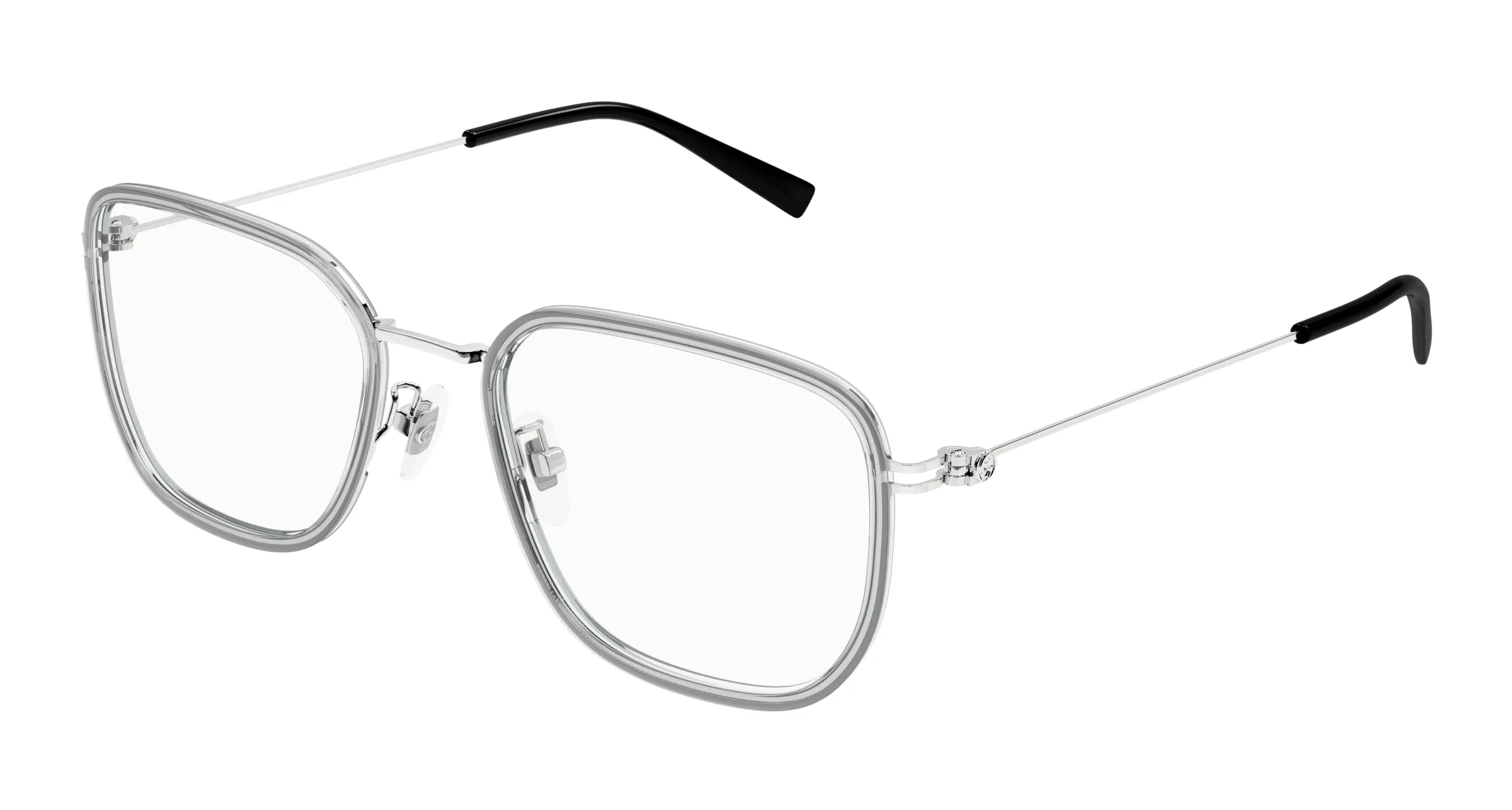 Gucci GG1852OA 004 Montature da vista Iniettato Grigio Trasparente Squadrata - immagine 1