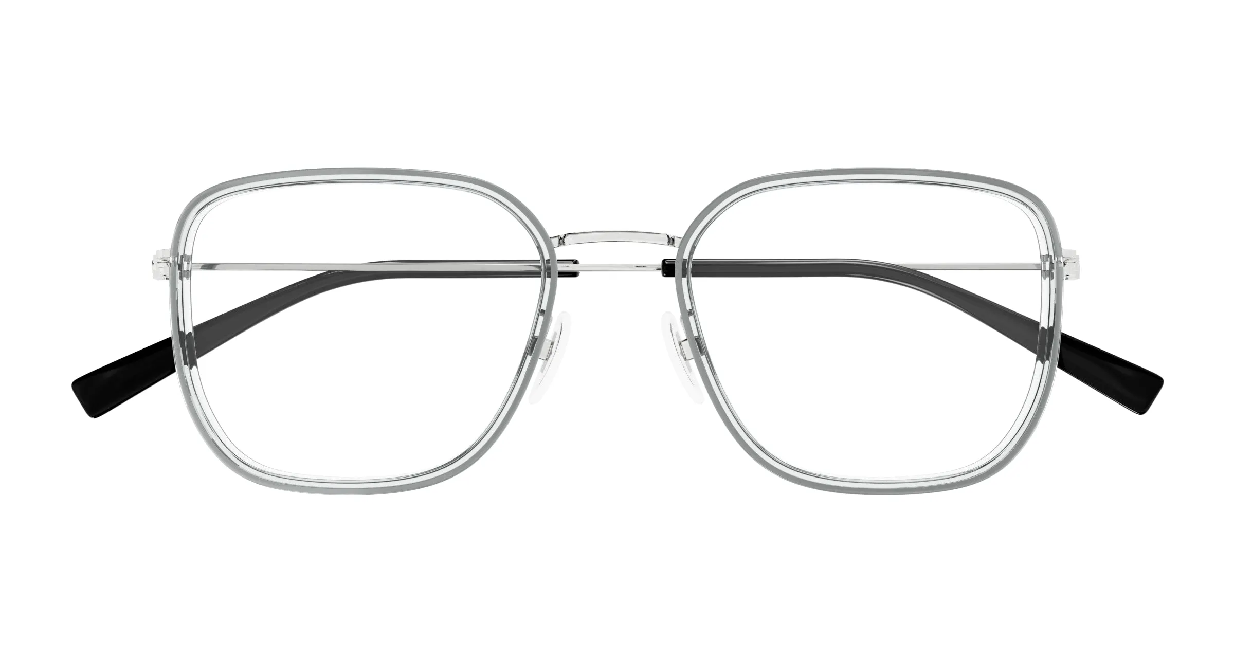 Gucci GG1852OA 004 Montature da vista Iniettato Grigio Trasparente Squadrata - immagine 2