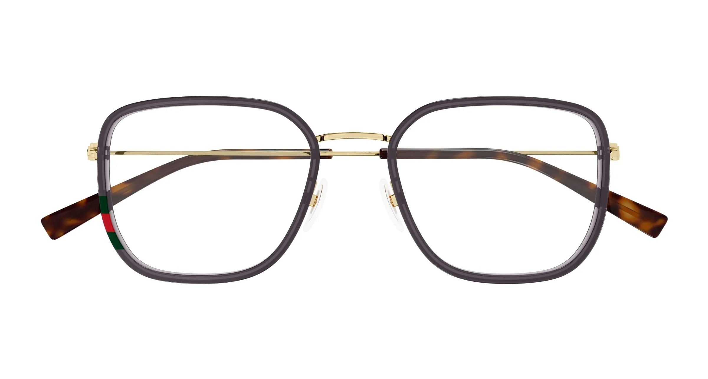 Gucci GG1852OA 003 Montature da vista Iniettato Marrone Trasparente Squadrata - immagine 2