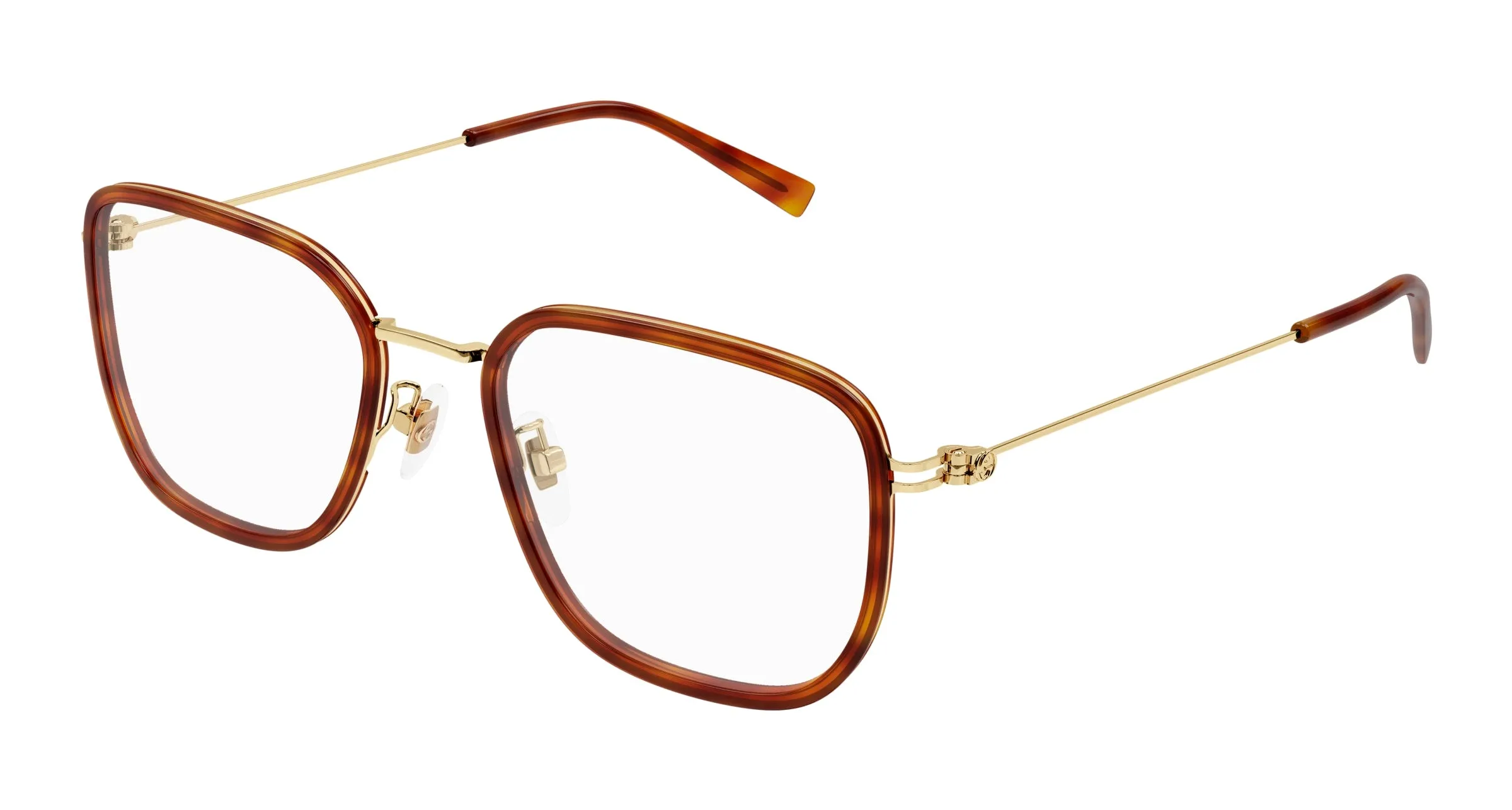 Gucci GG1852OA 002 Montature da vista Iniettato Havana Trasparente Squadrata - immagine 1