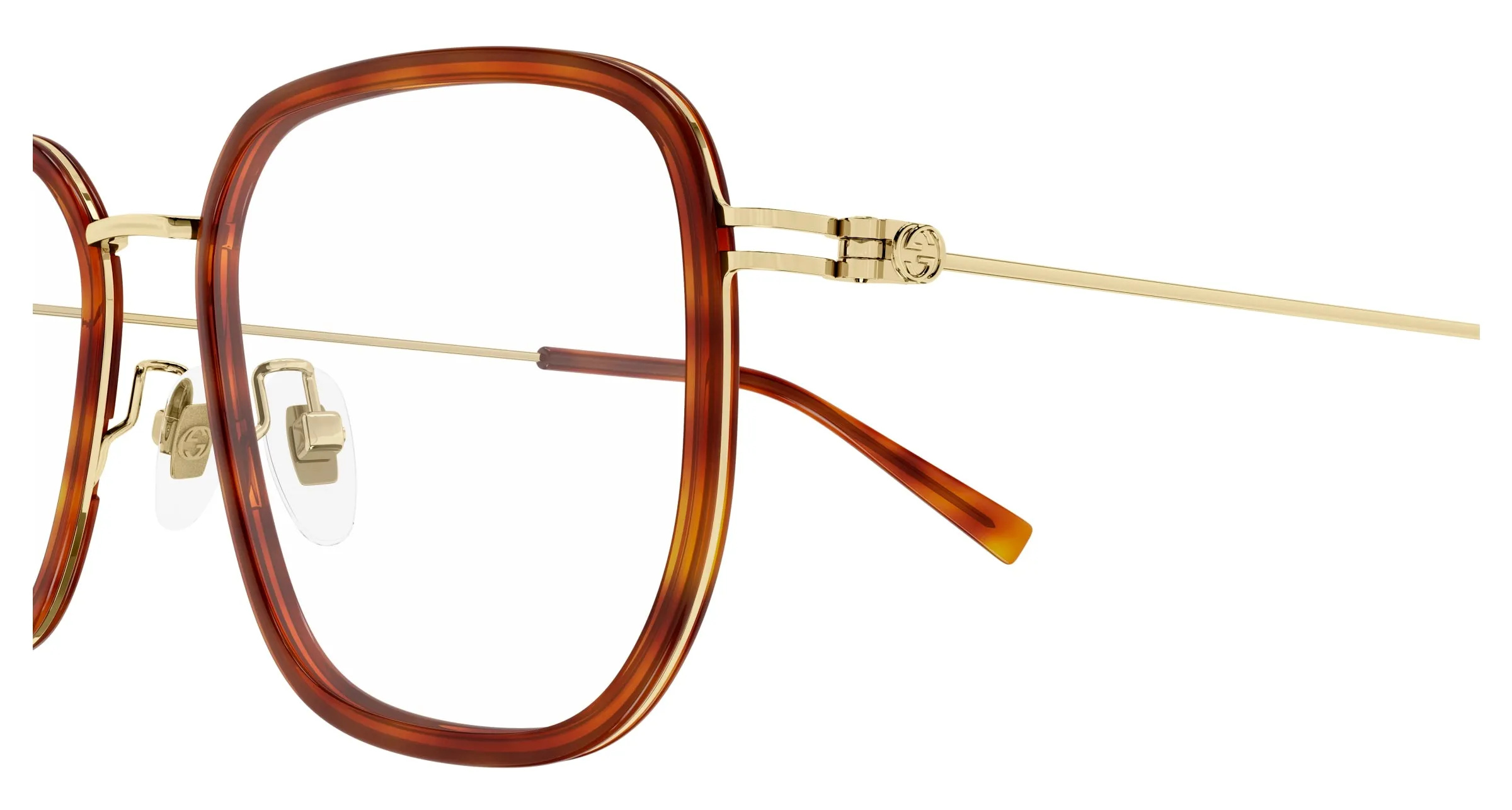 Gucci GG1852OA 002 Montature da vista Iniettato Havana Trasparente Squadrata - immagine 3