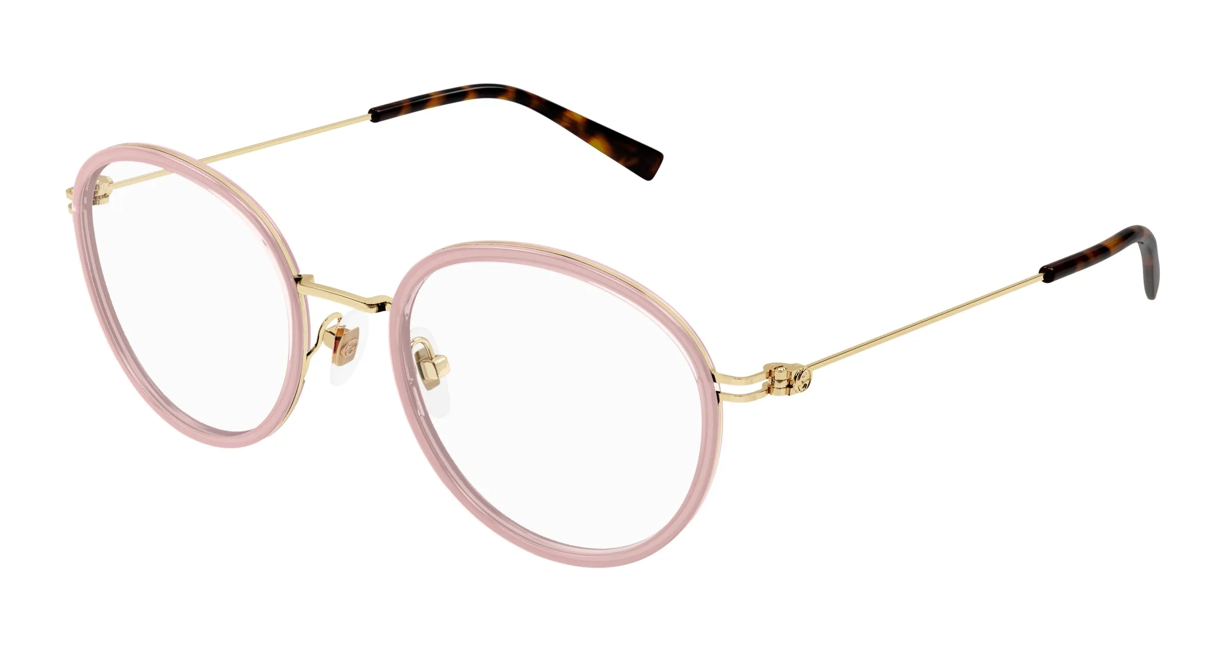 Gucci GG1851OA 008 Montature da vista Iniettato Rosa Trasparente Rotonda - immagine 1