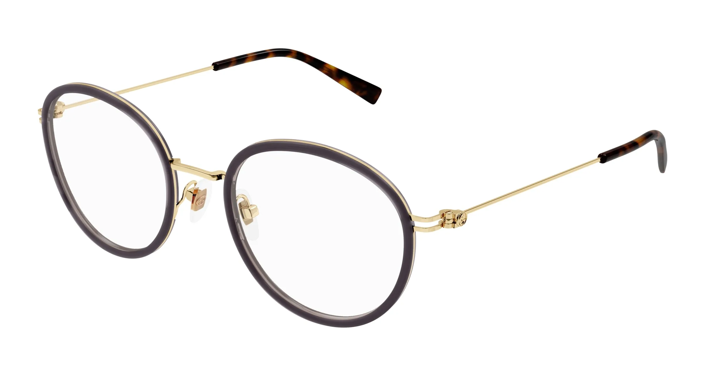 Gucci GG1851OA 007 Montature da vista Iniettato Marrone Trasparente Rotonda - immagine 1