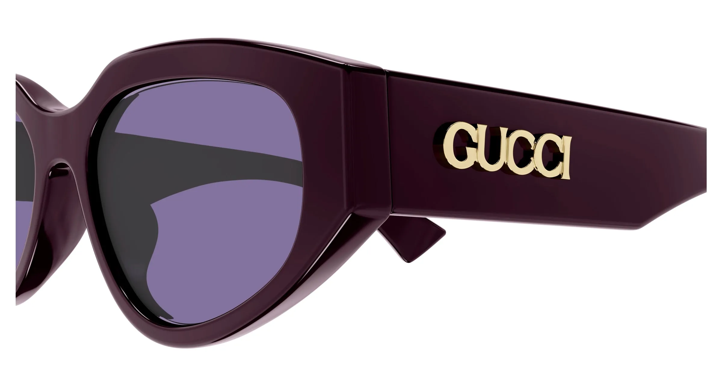 Gucci GG1845SA 004 Occhiali da sole Acetato Viola Viola Cat Eye - immagine 3