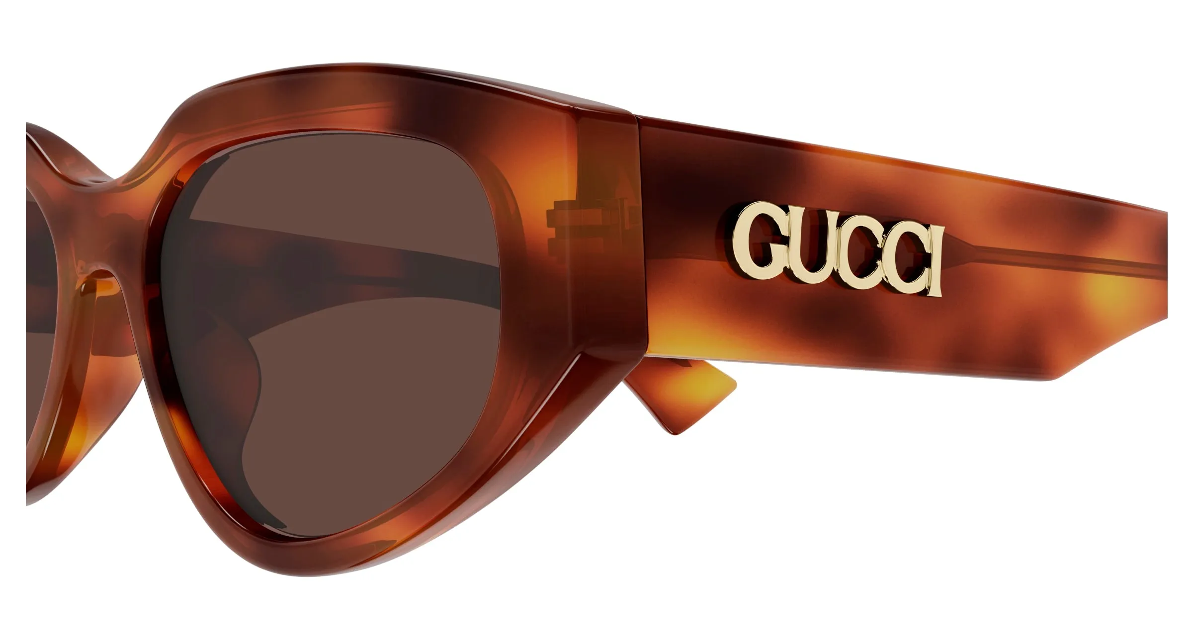 Gucci GG1845SA 002 Occhiali da sole Acetato Havana Marrone Cat Eye - immagine 3