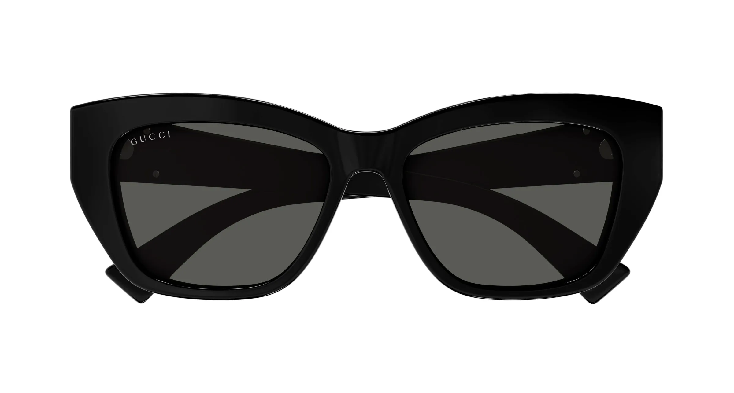 Gucci GG1844SA 001 Occhiali da sole Acetato Nero Grigio Cat Eye - immagine 2