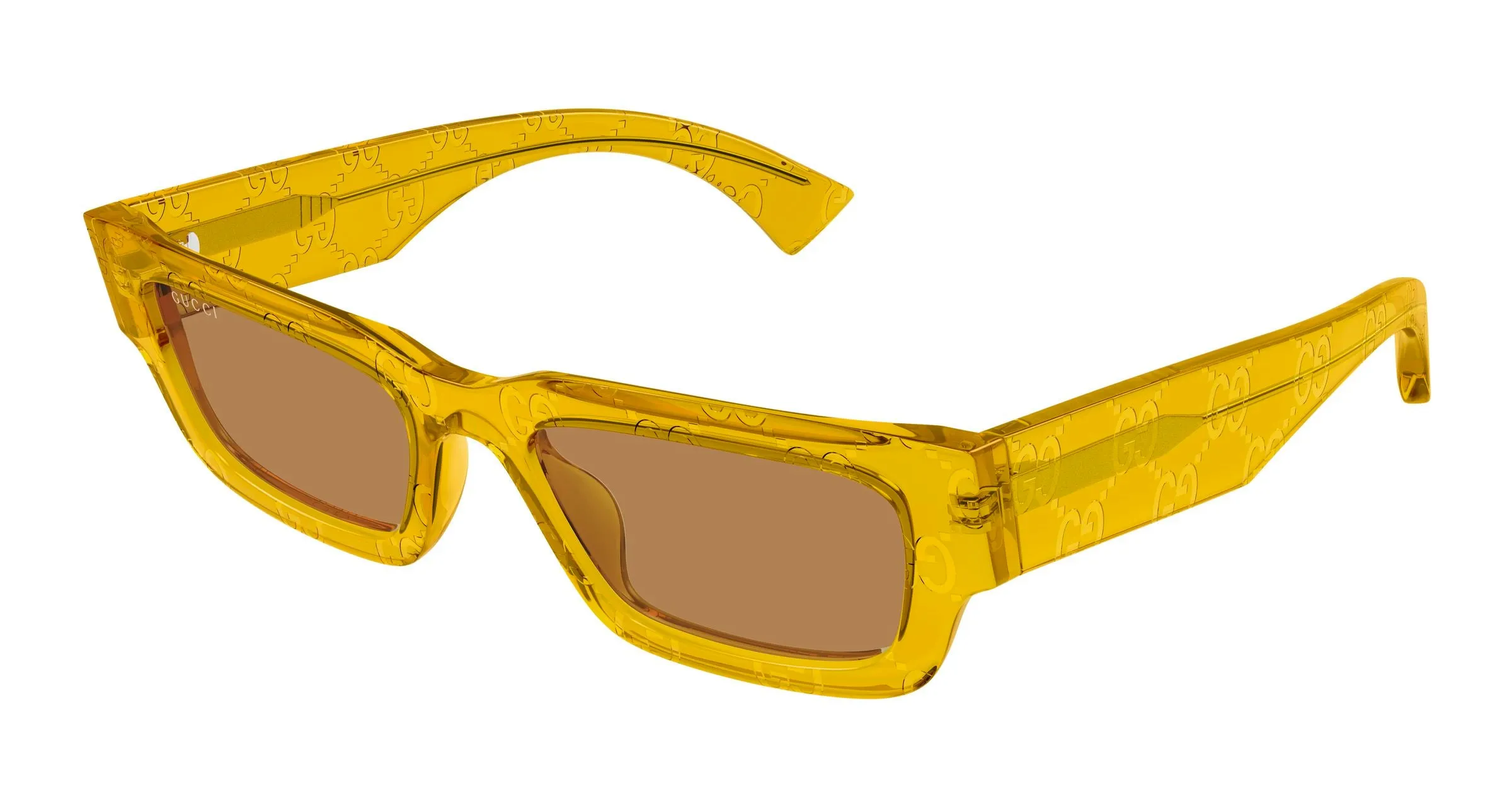 Gucci GG1838S 009 Occhiali da sole Acetato Arancione Marrone Squadrata - immagine 1