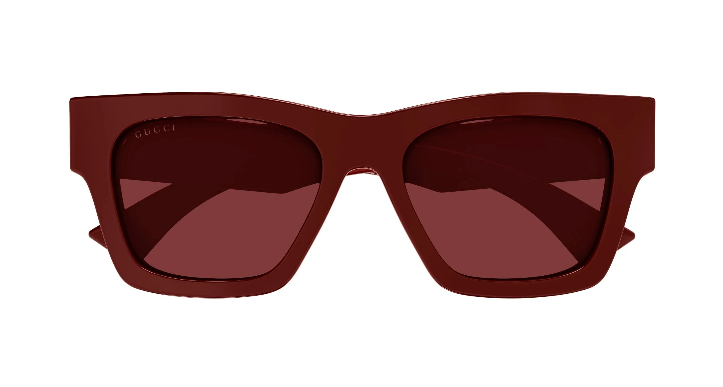 Gucci GG1835SA 003 Occhiali da sole Acetato Bordeaux Rosso Squadrata - immagine 2