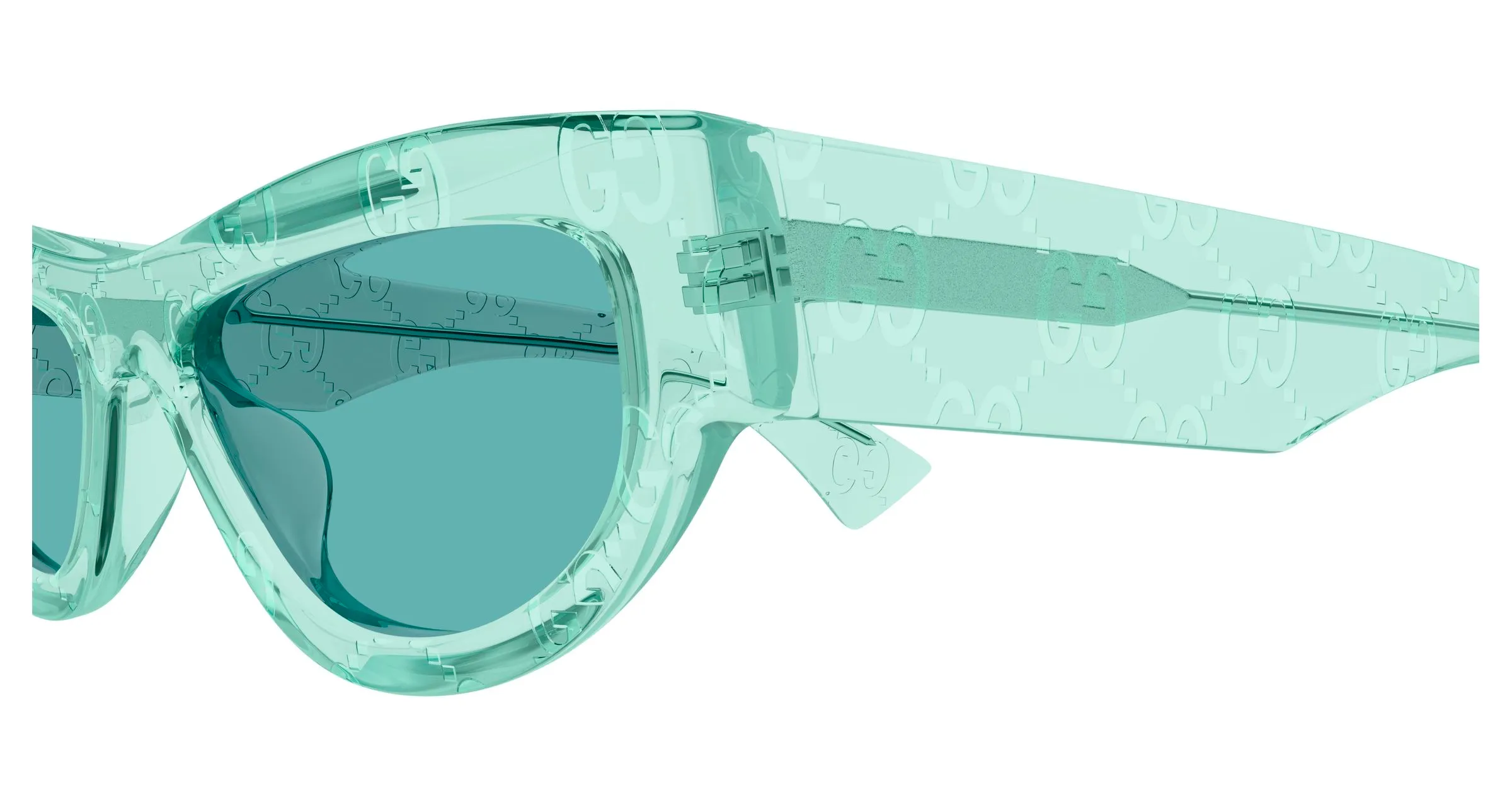 Gucci GG1834S 012 Occhiali da sole Acetato Verde Verde Cat Eye - immagine 3