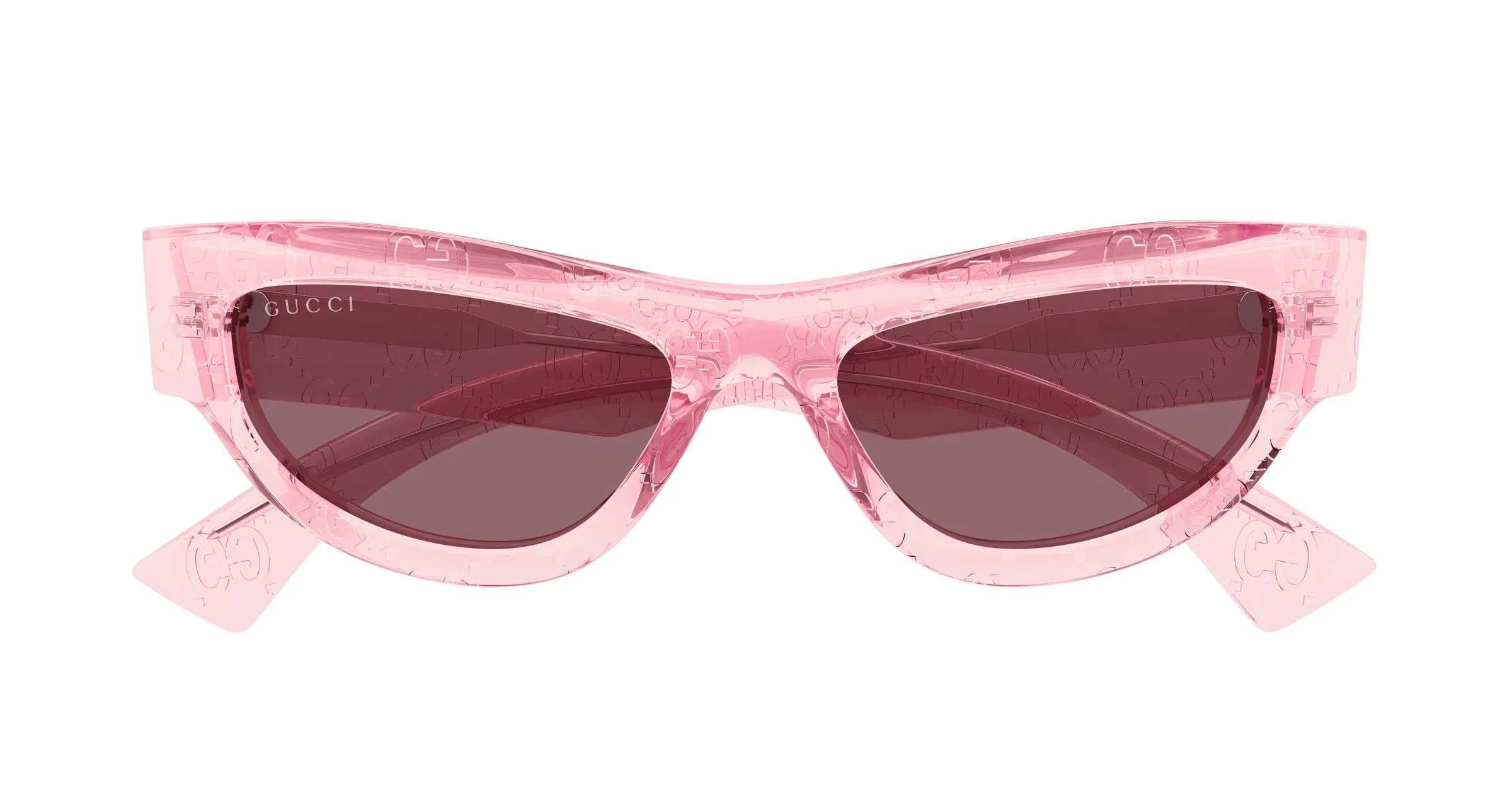 Gucci GG1834S 010 Occhiali da sole Acetato Rosa Rosso Cat Eye - immagine 2