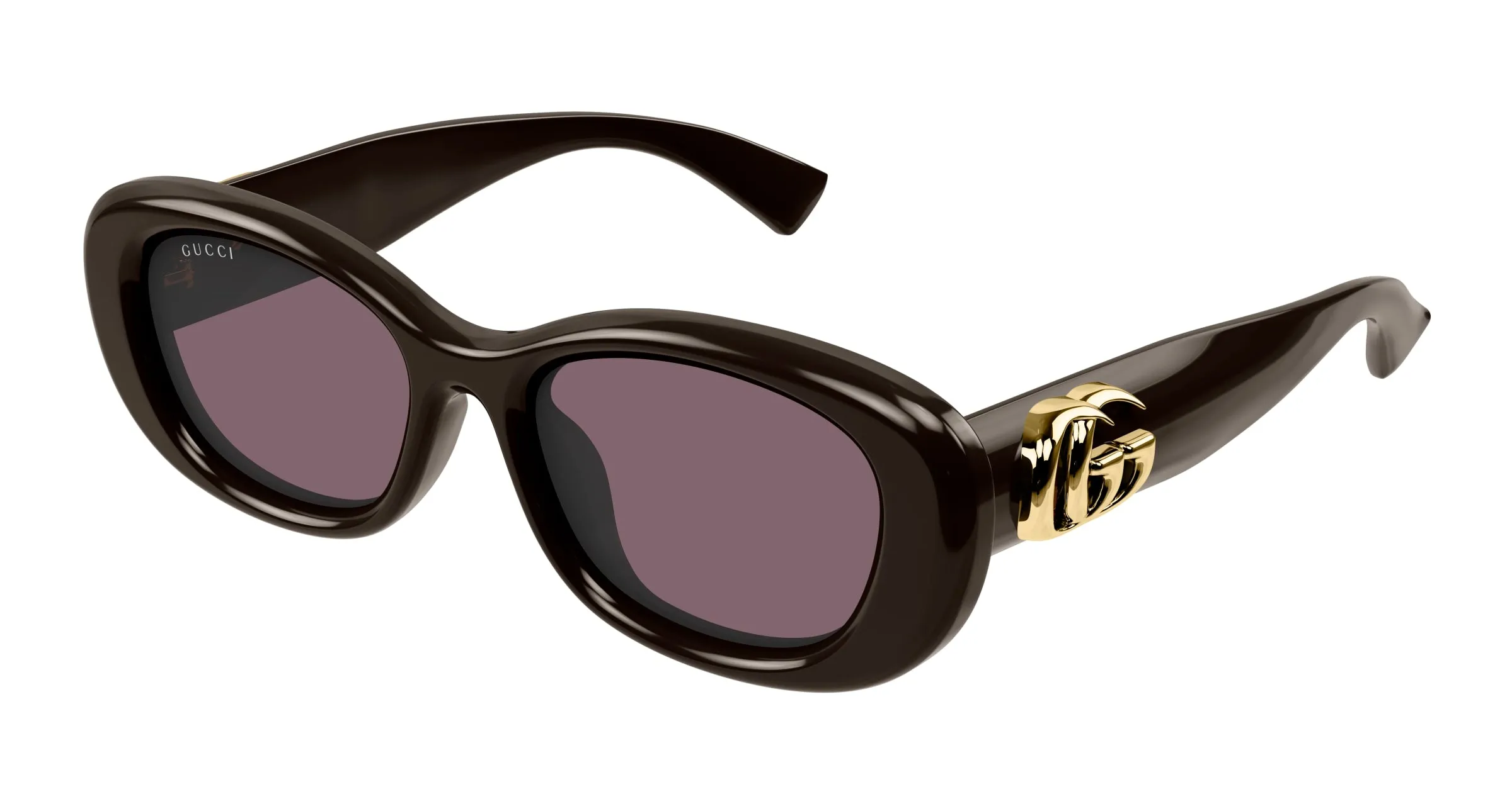 Gucci GG1829SK 004 Occhiali da sole Iniettato Marrone Viola Rotonda - immagine 1