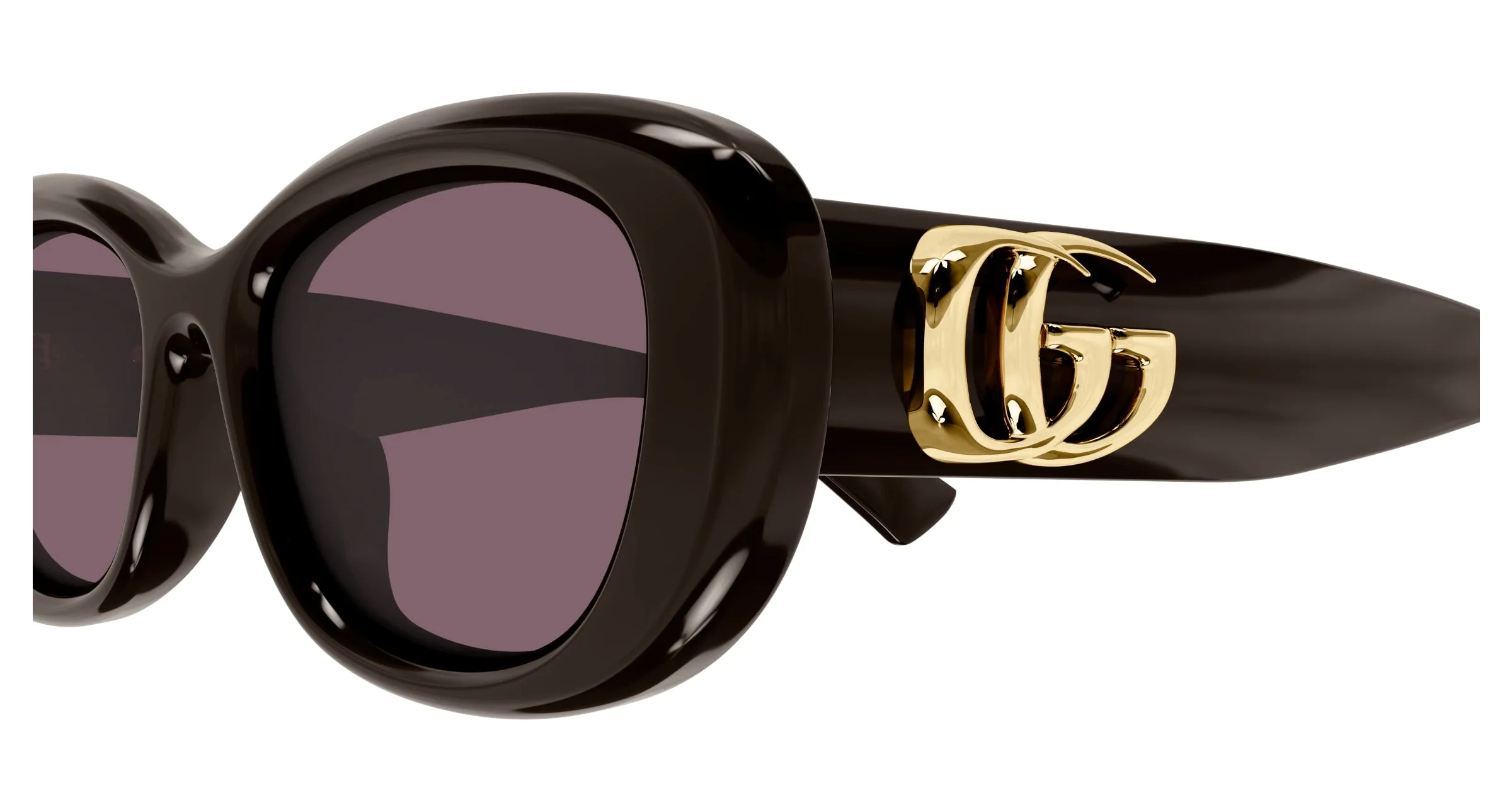 Gucci GG1829SK 004 Occhiali da sole Iniettato Marrone Viola Rotonda - immagine 3