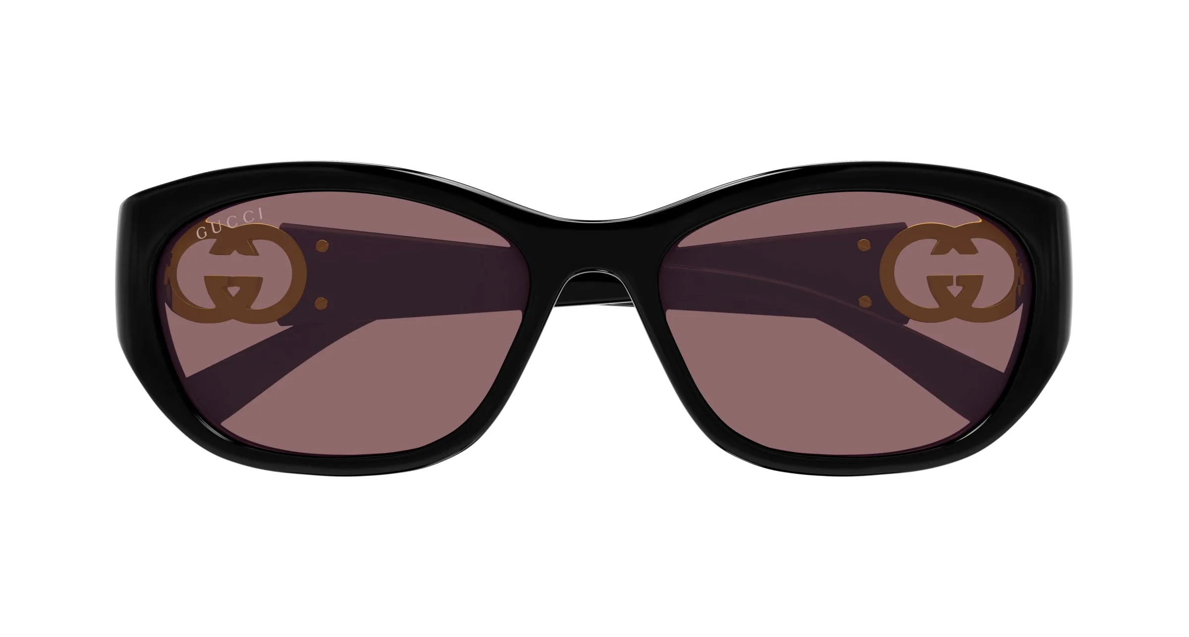 Gucci GG1826SK 007 Occhiali da sole Iniettato Nero Rosso Rotonda - immagine 2